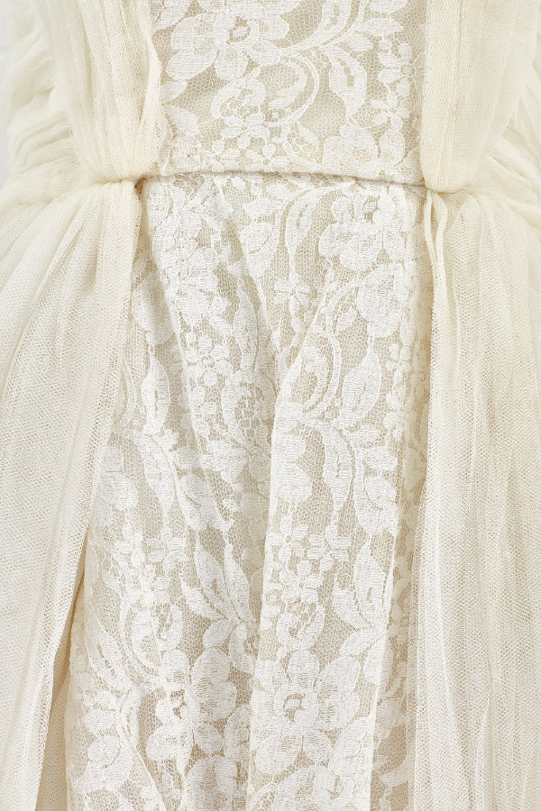1950s White Tulle Ballerina Style Wedding Dress - Image 14