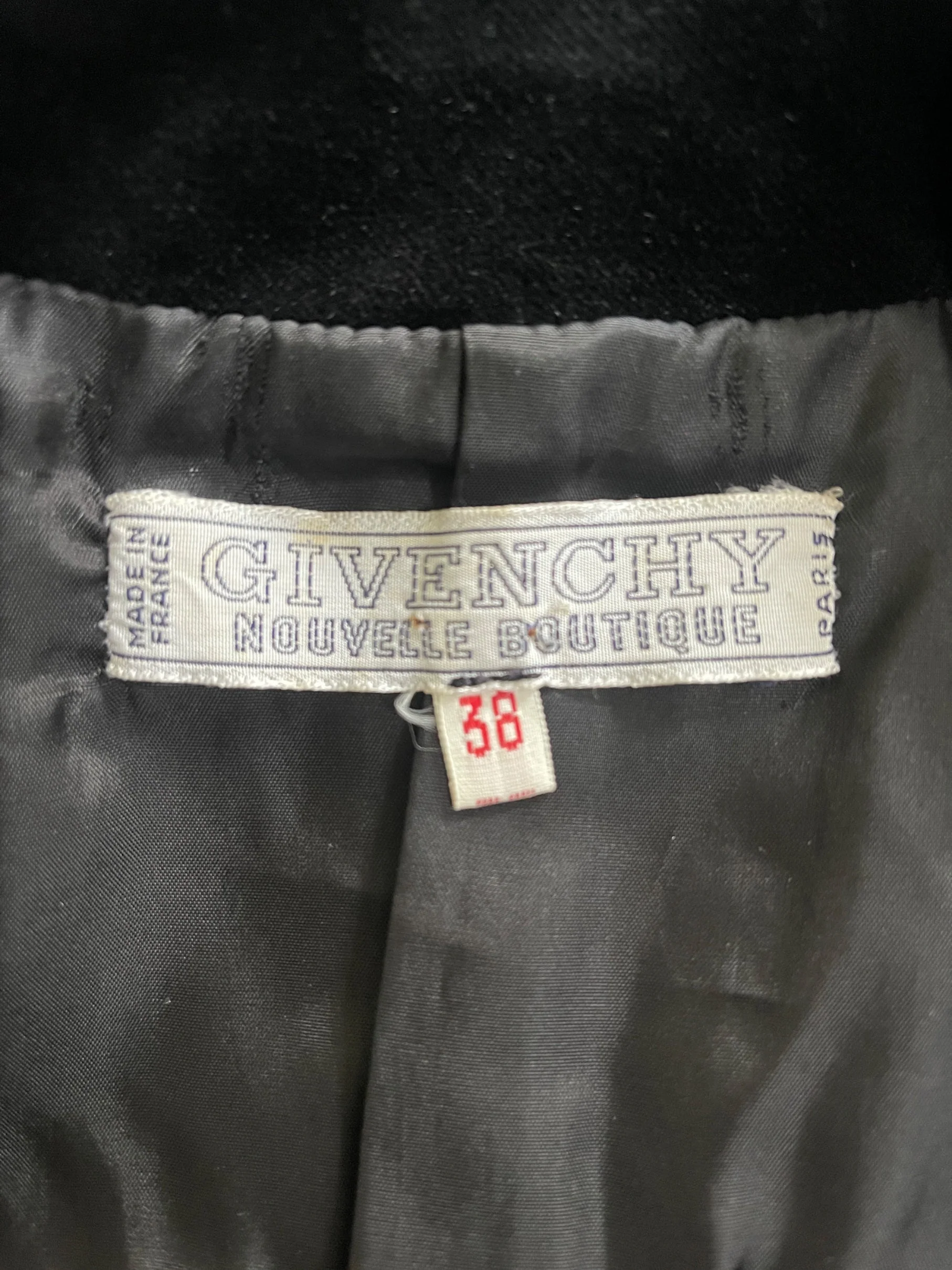 1970s Givenchy Nouvelle Boutique Black Velvet Double Breasted Jacket - Image 23
