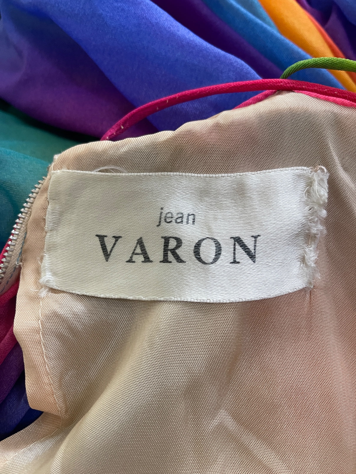 1974 Documented Jean Varon Rainbow Maxi Dress - Image 30