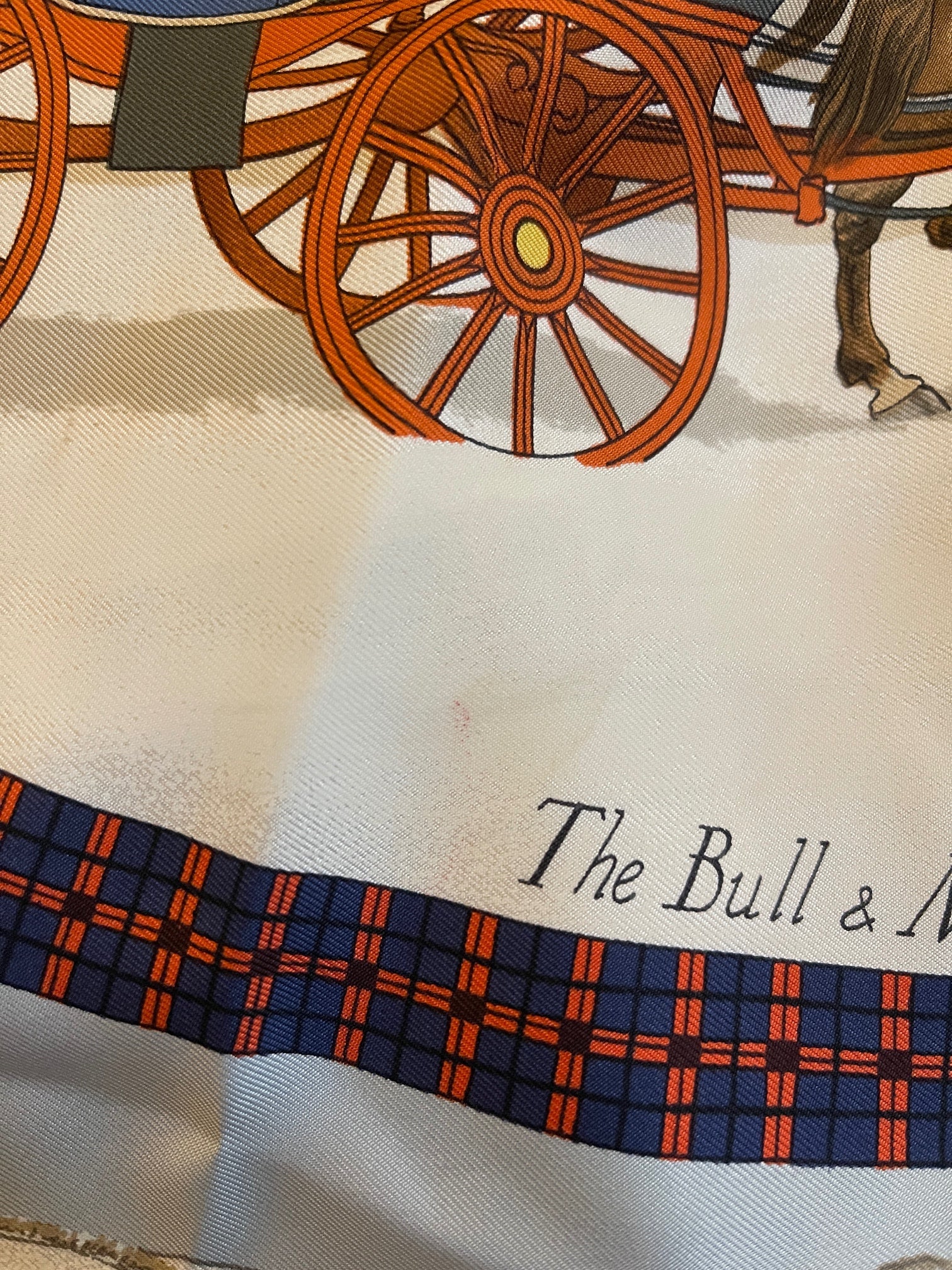 1975 Hermès “The Bull & Mouth” Philippe Ledoux 90cm Silk Twill Scarf - Image 24