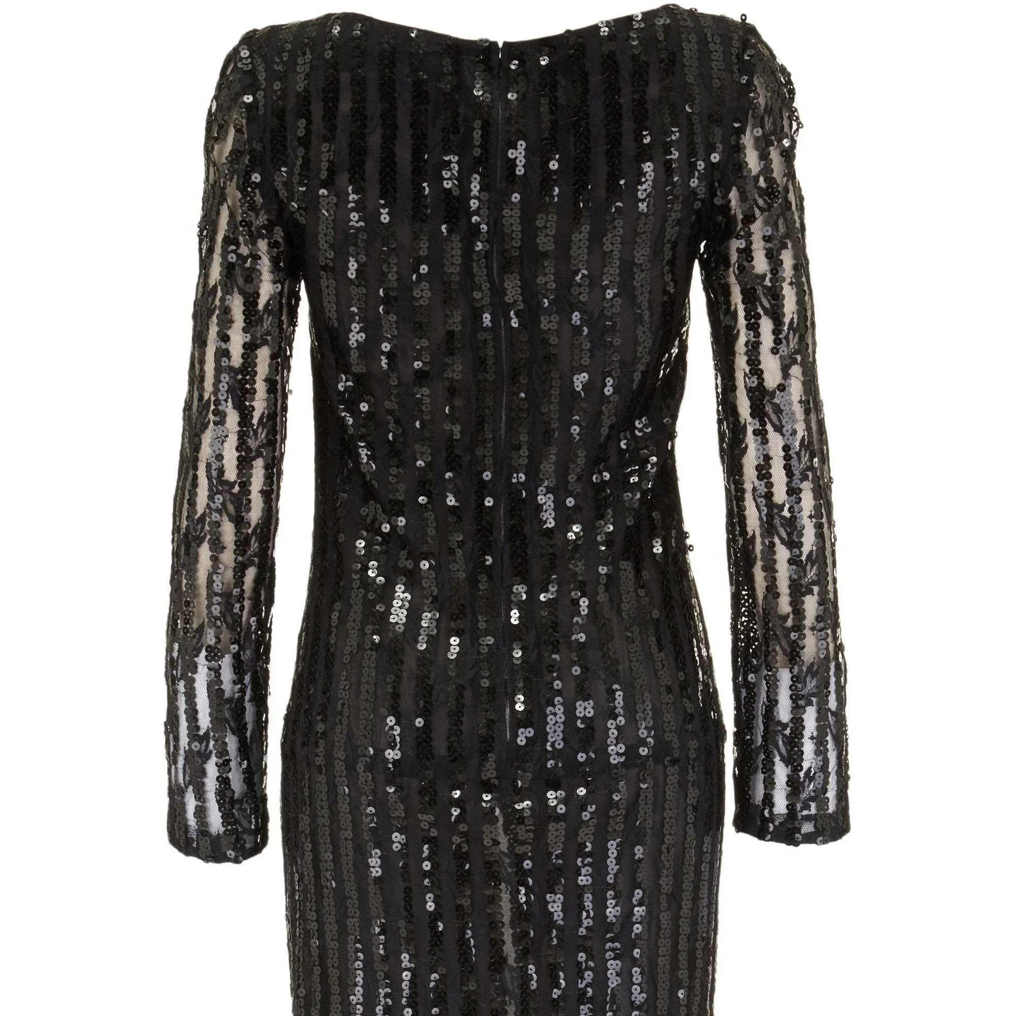 1984 Runway Documented Andre Laug Couture Black Sequin Dress - Image 4