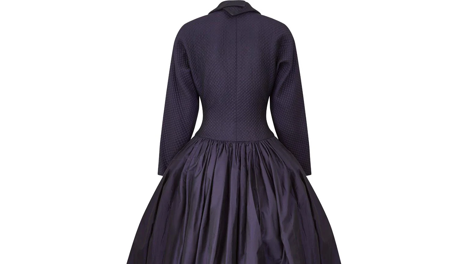 1990s Jacques Azagury Purple Taffeta Victorian Inspired Dress - Image 6