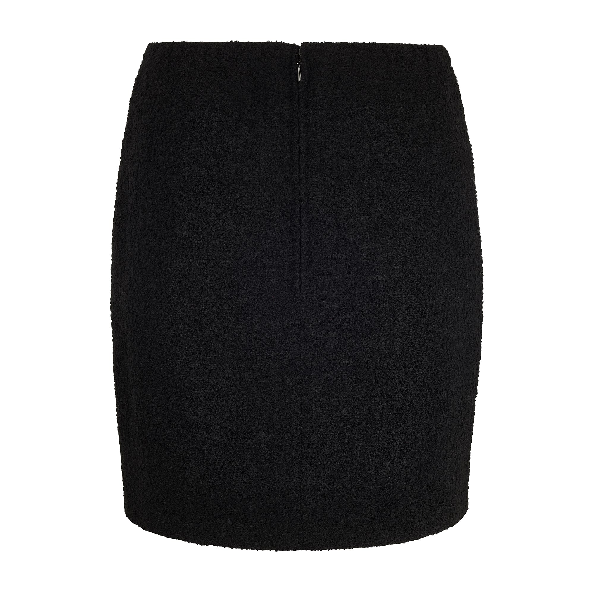 1994 Runway Chanel Haute Couture Black Boucle Wool Skirt Suit - Image 32