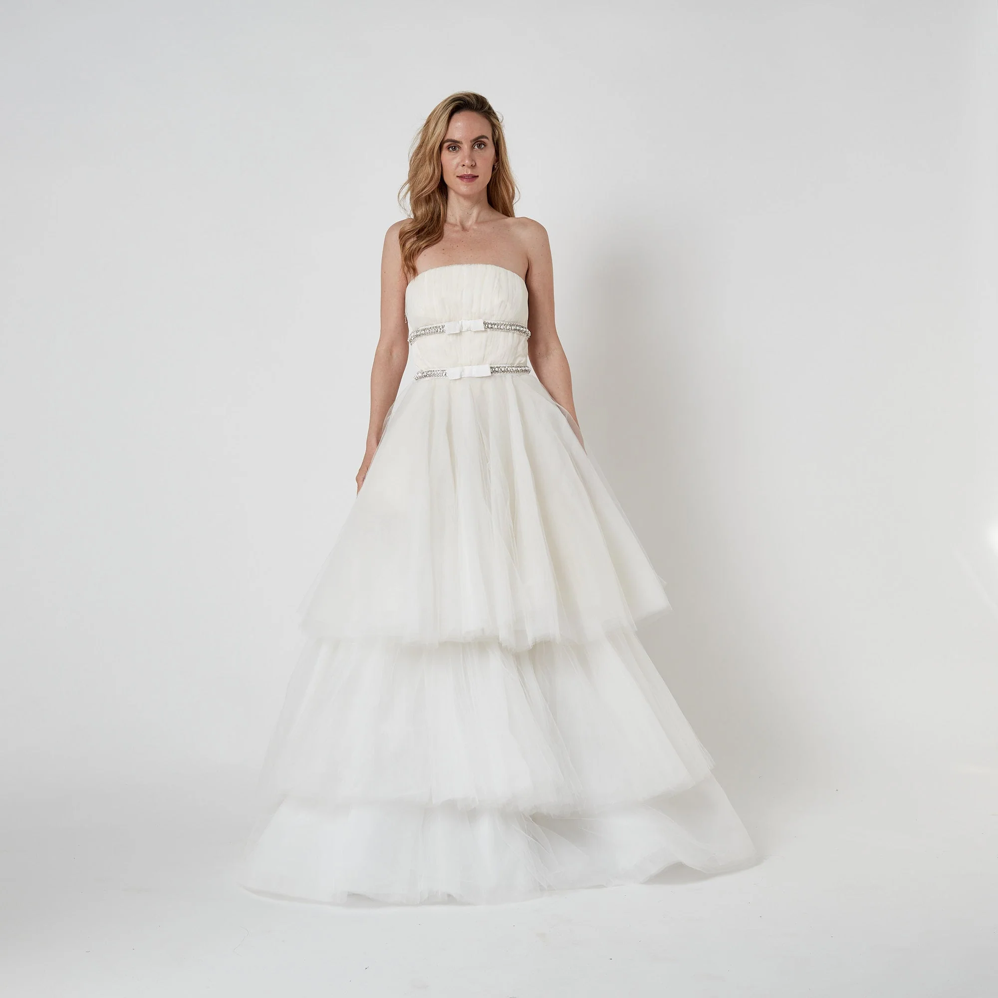 2016 Oscar De La Renta Runway 2-Looks-in-1 Three Tier Tulle Wedding Dress - Image 15