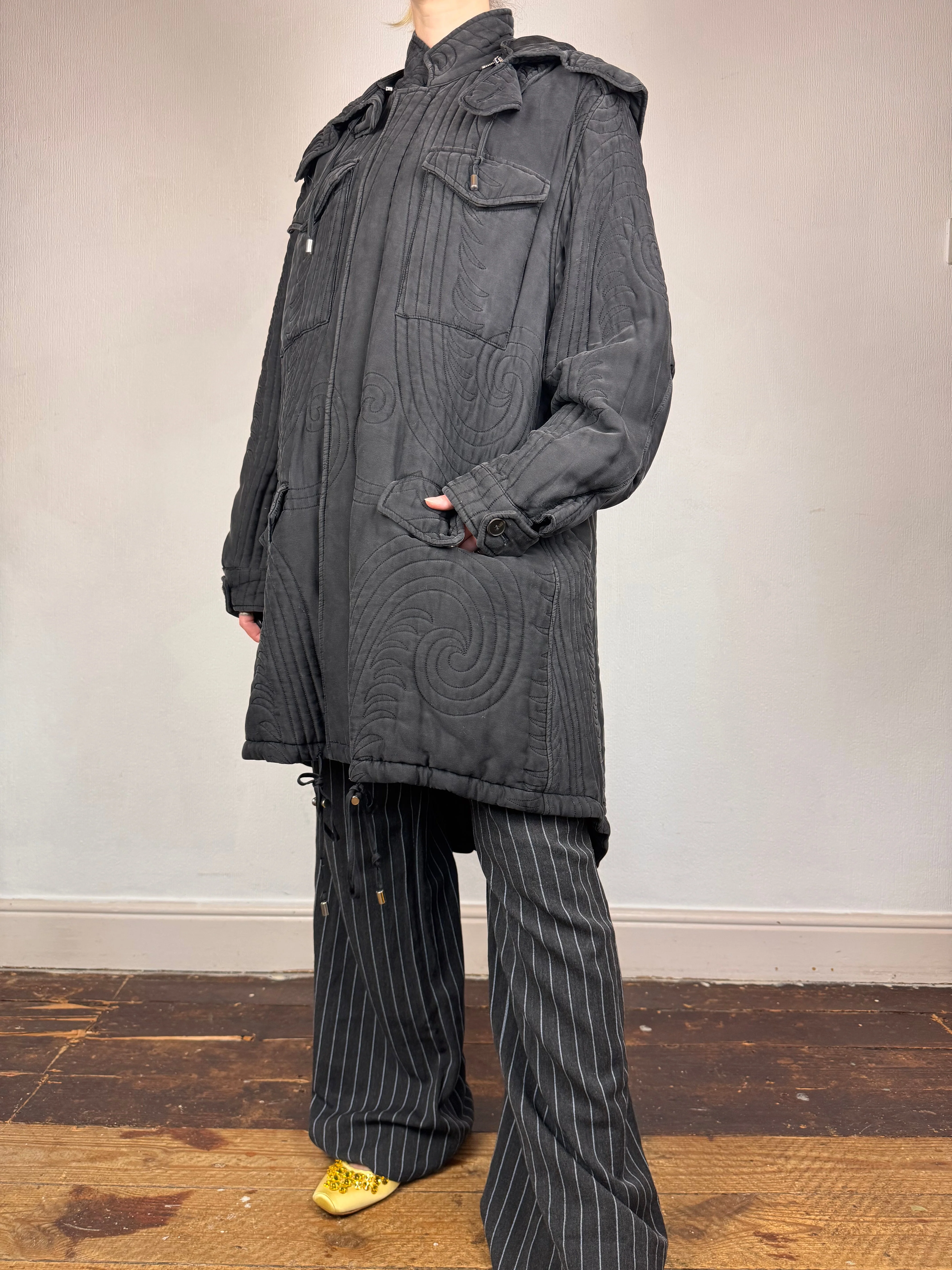 Alexander McQueen c.F/W 2007 silk parka coat - Image 21