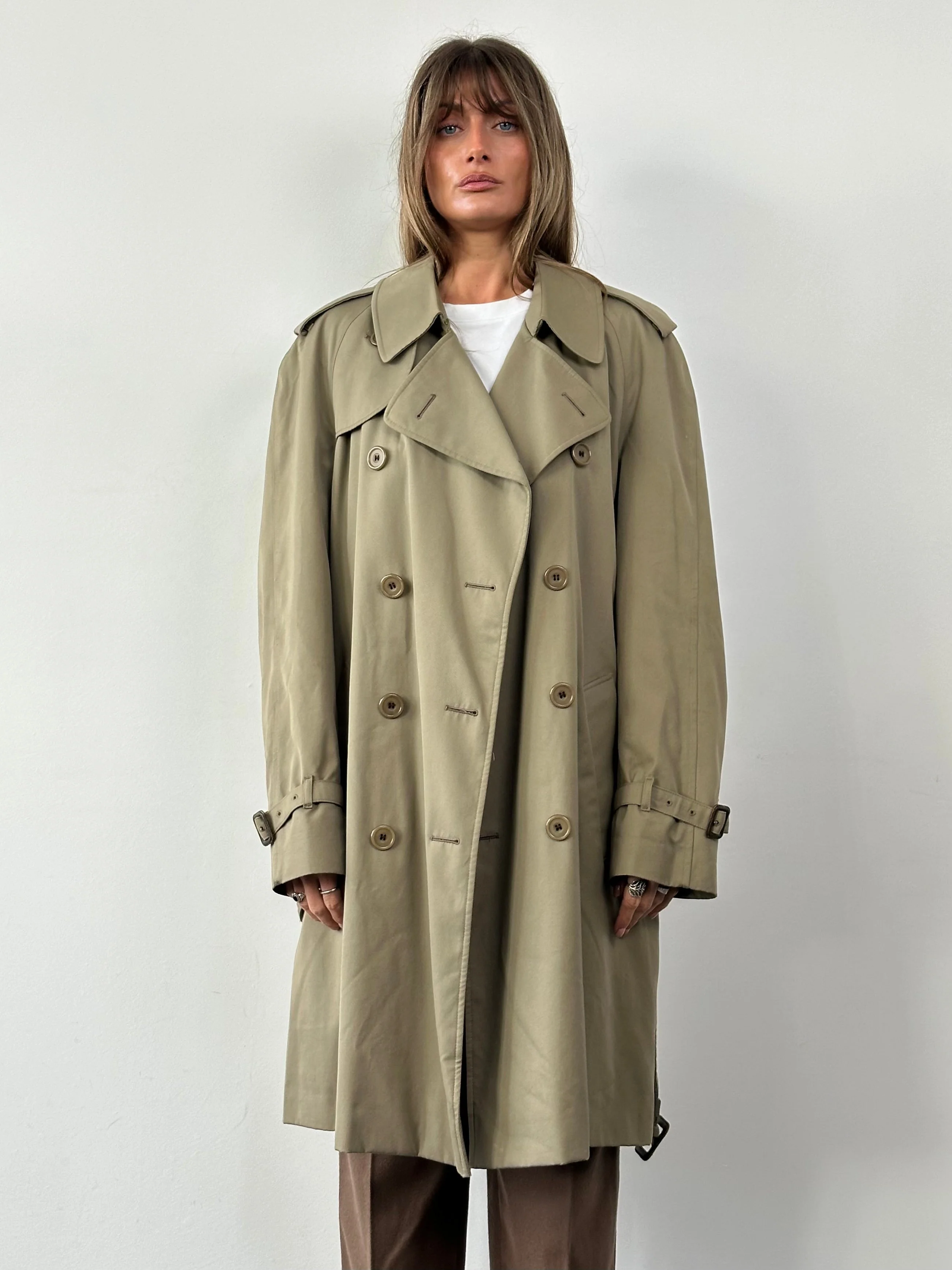 Aquascutum Pure Cotton Double Breasted Belted Trench Coat - XL - Image 29