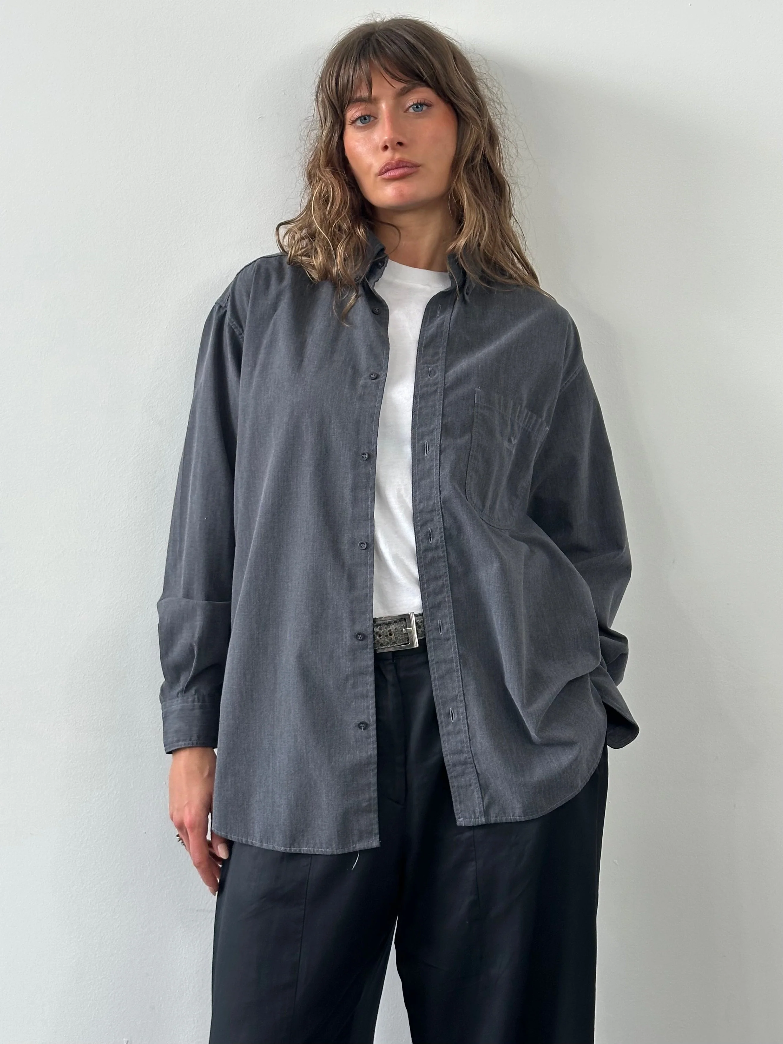 Armani Jeans 1990s Cotton Logo Shirt - L/XL - Image 17