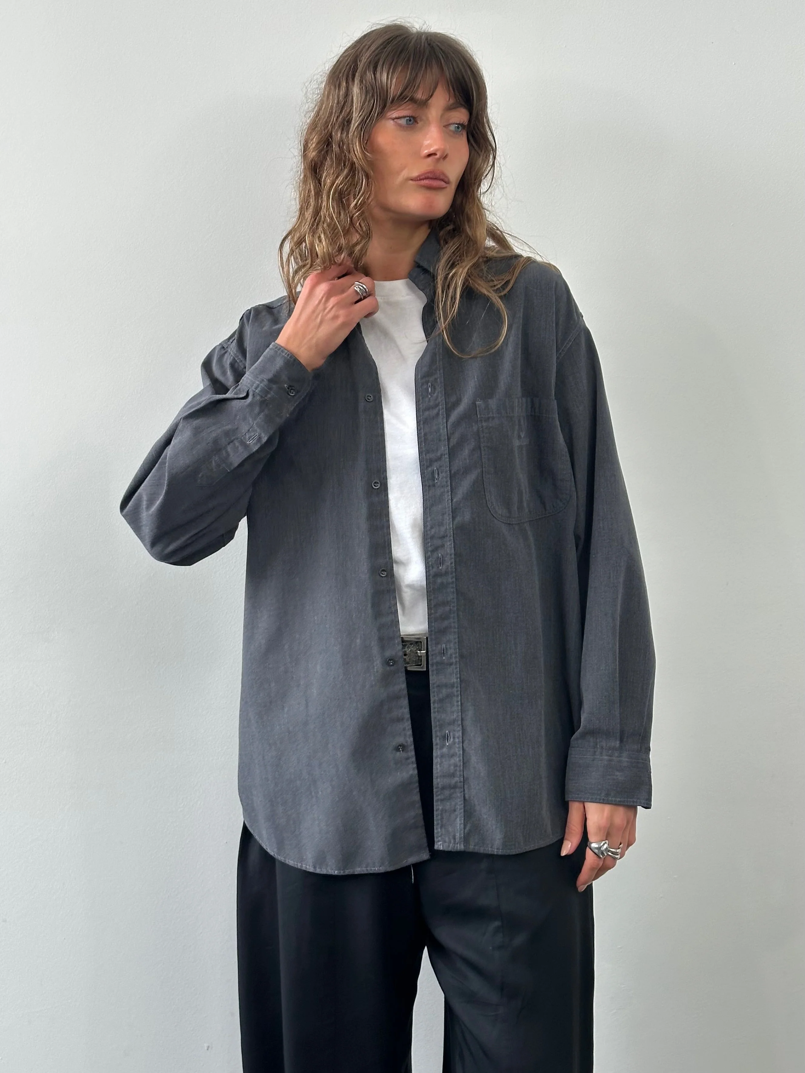 Armani Jeans 1990s Cotton Logo Shirt - L/XL - Image 18