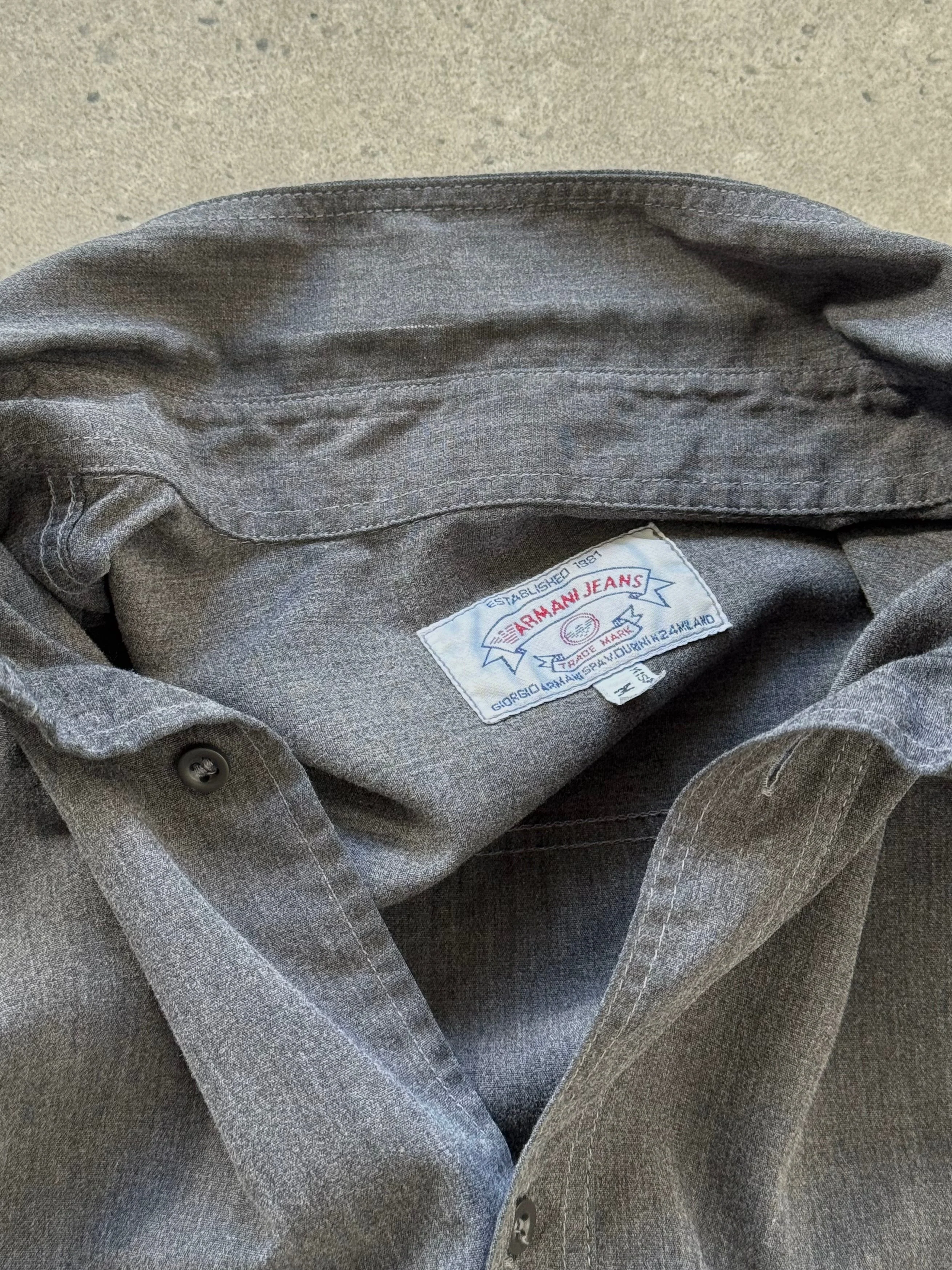 Armani Jeans 1990s Cotton Logo Shirt - L/XL - Image 25