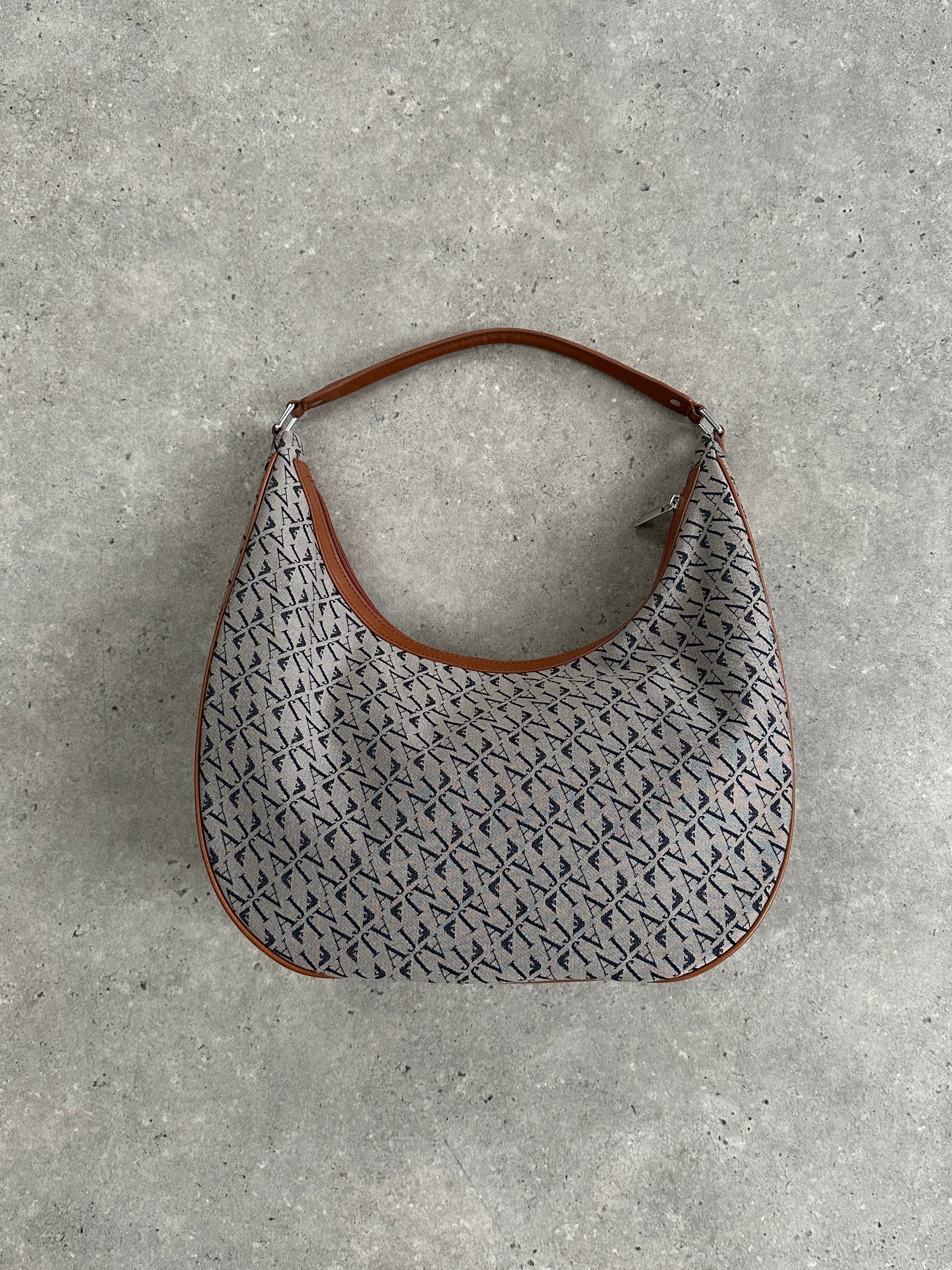 Armani Jeans 2000s Monogram Crescent Shoulder Bag - Image 36