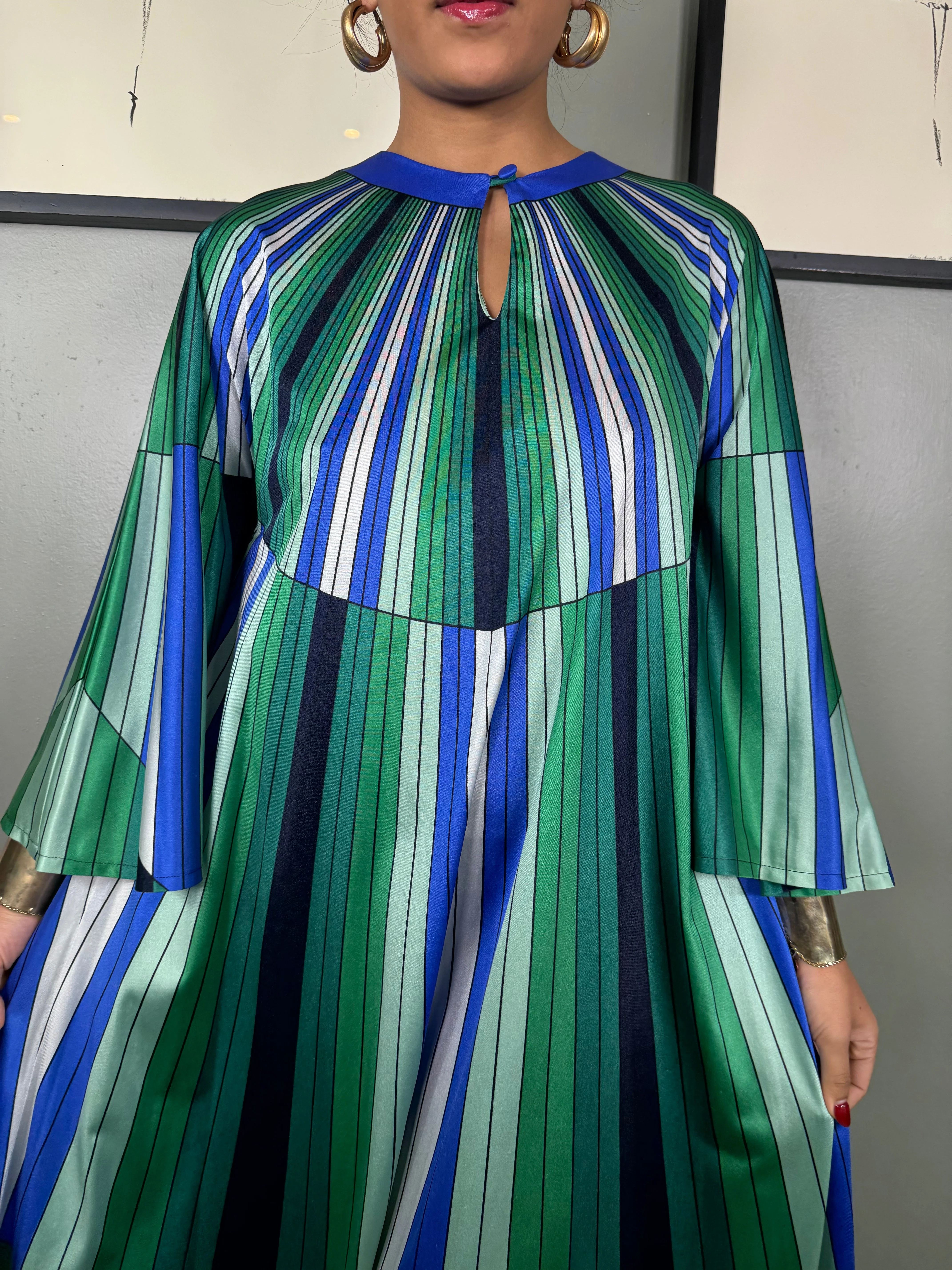 Astor, 70s geometric print kaftan - Image 12
