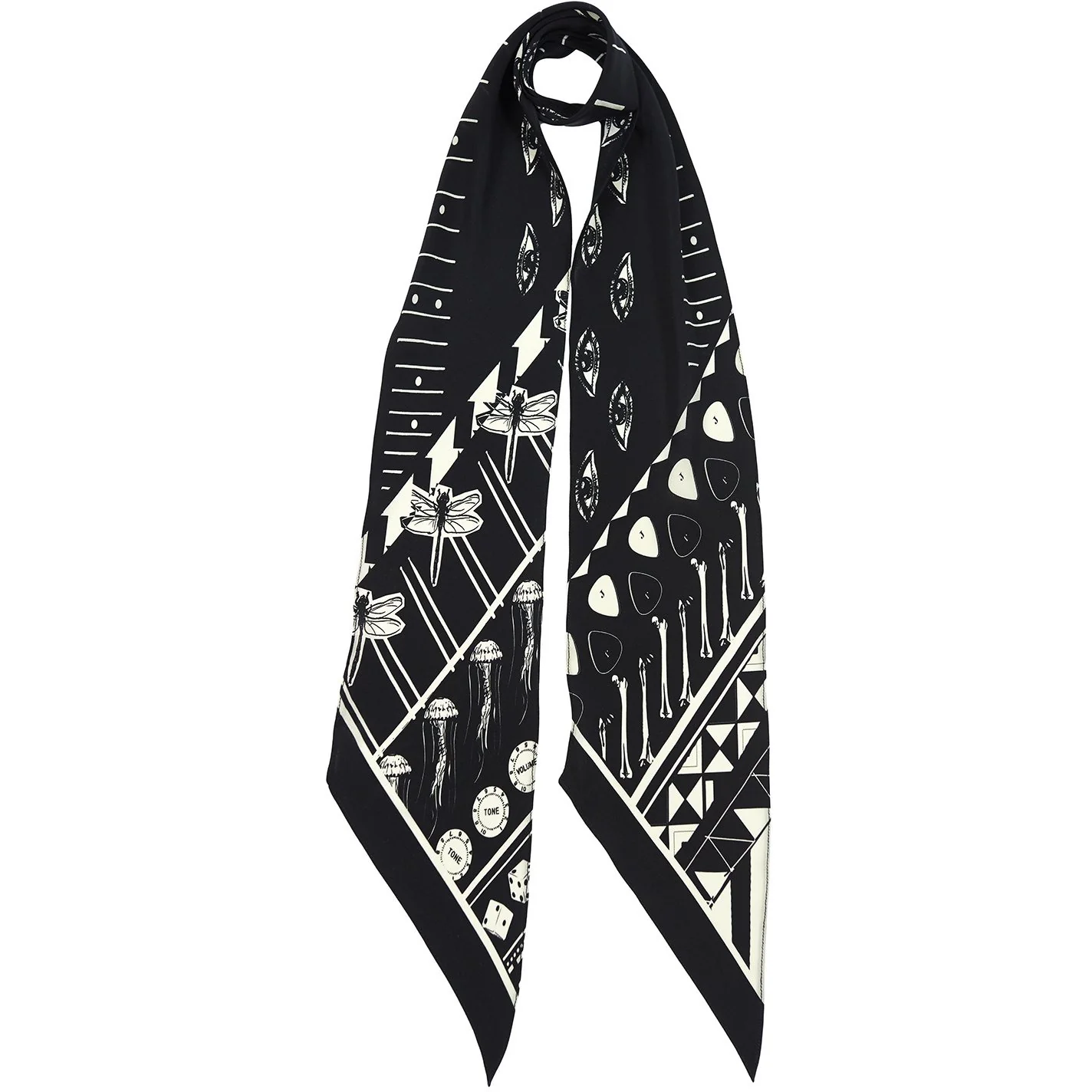 Black The Rockins Classic Skinny Scarf - Image 6