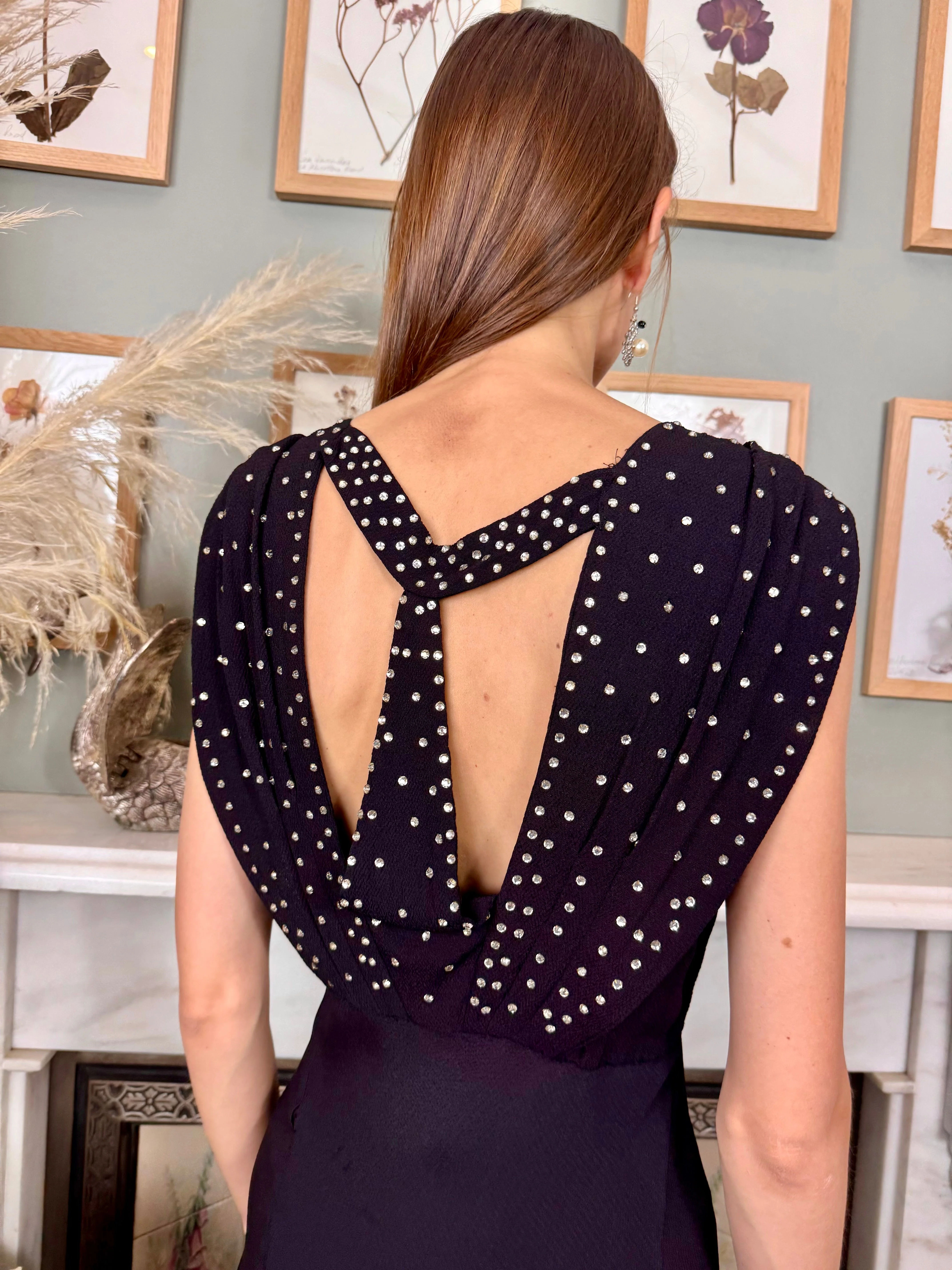 Blossom, 30s silk bias cut and diamanté dress - Image 11