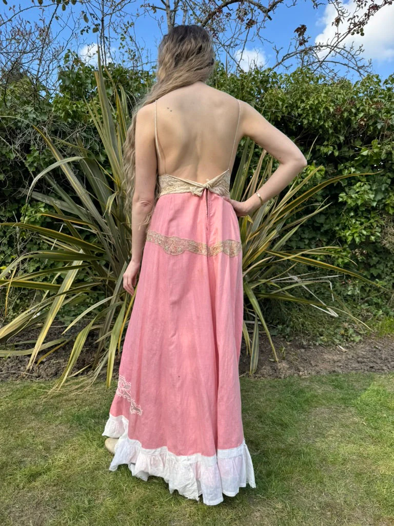 Brie, 30s pink and lace reworked dress - Image 7