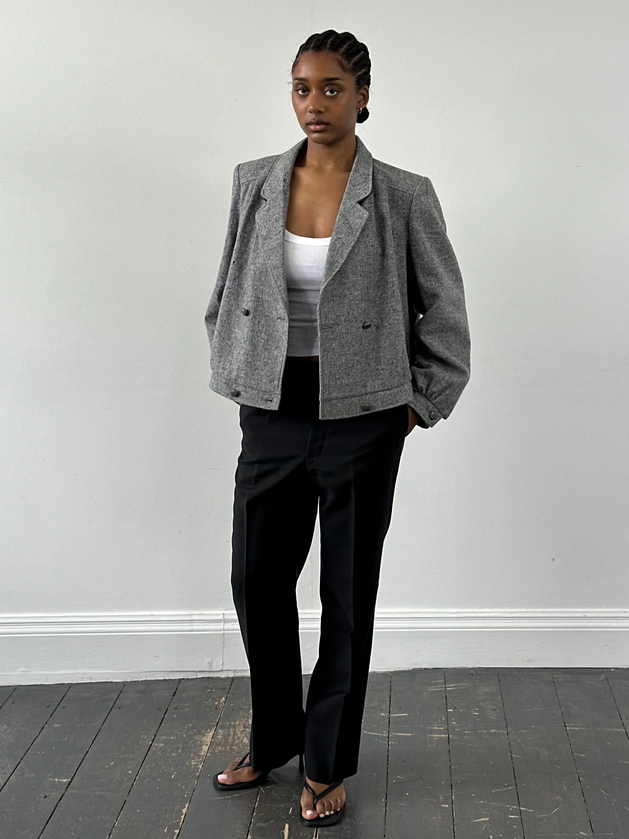 British Vintage 1980s Pure Wool Bomber Jacket - M - Image 3