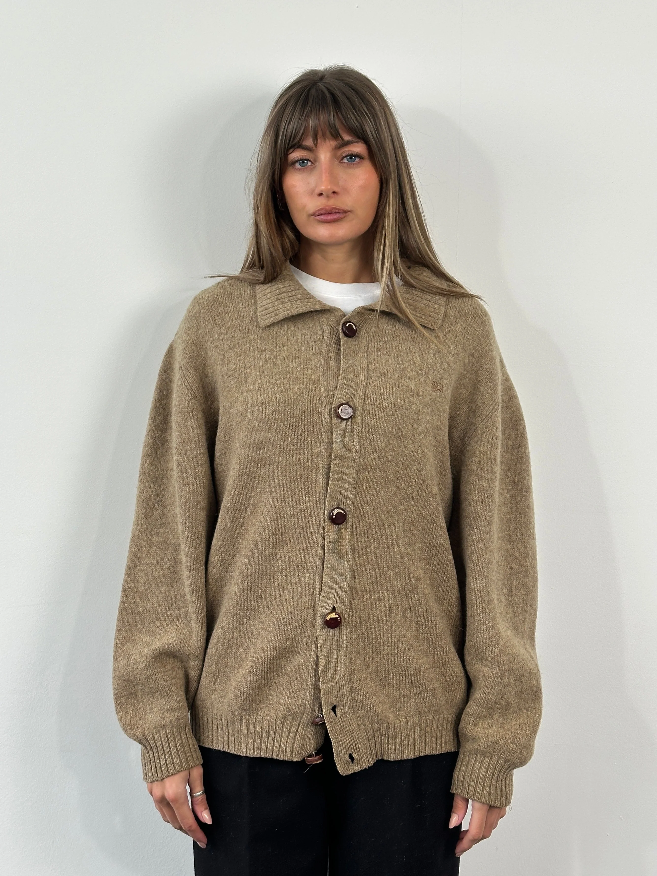 Burberry London 1990s Wool Knitted Logo Cardigan - XL - Image 18