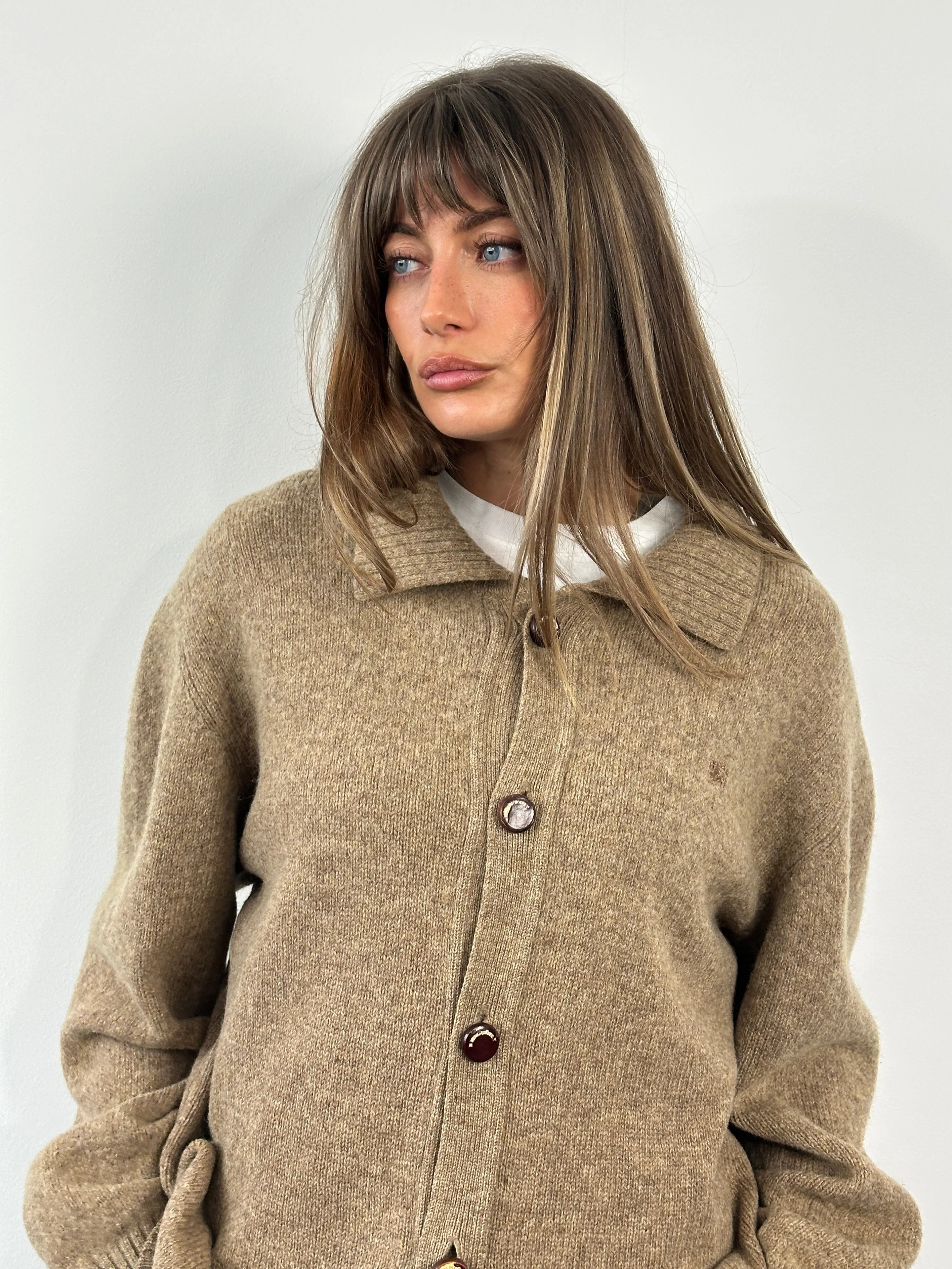 Burberry London 1990s Wool Knitted Logo Cardigan - XL - Image 25