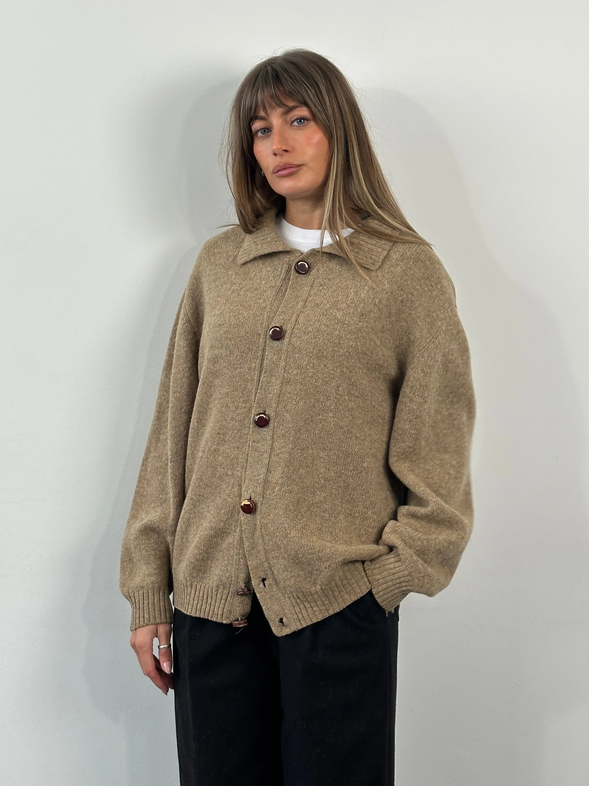 Burberry London 1990s Wool Knitted Logo Cardigan - XL - Image 27