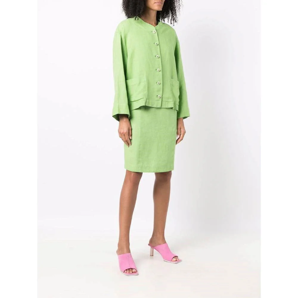 Chanel Apple Green Linen Dress Suit - '90s - Image 108