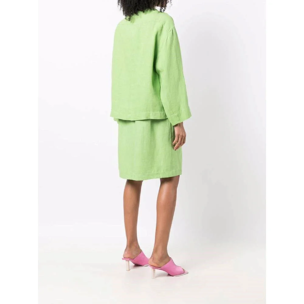 Chanel Apple Green Linen Dress Suit - '90s - Image 18