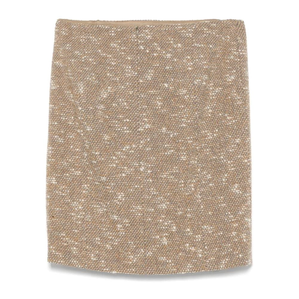 Chanel Beige Bouclé Wool Miniskirt - '90s - Image 185