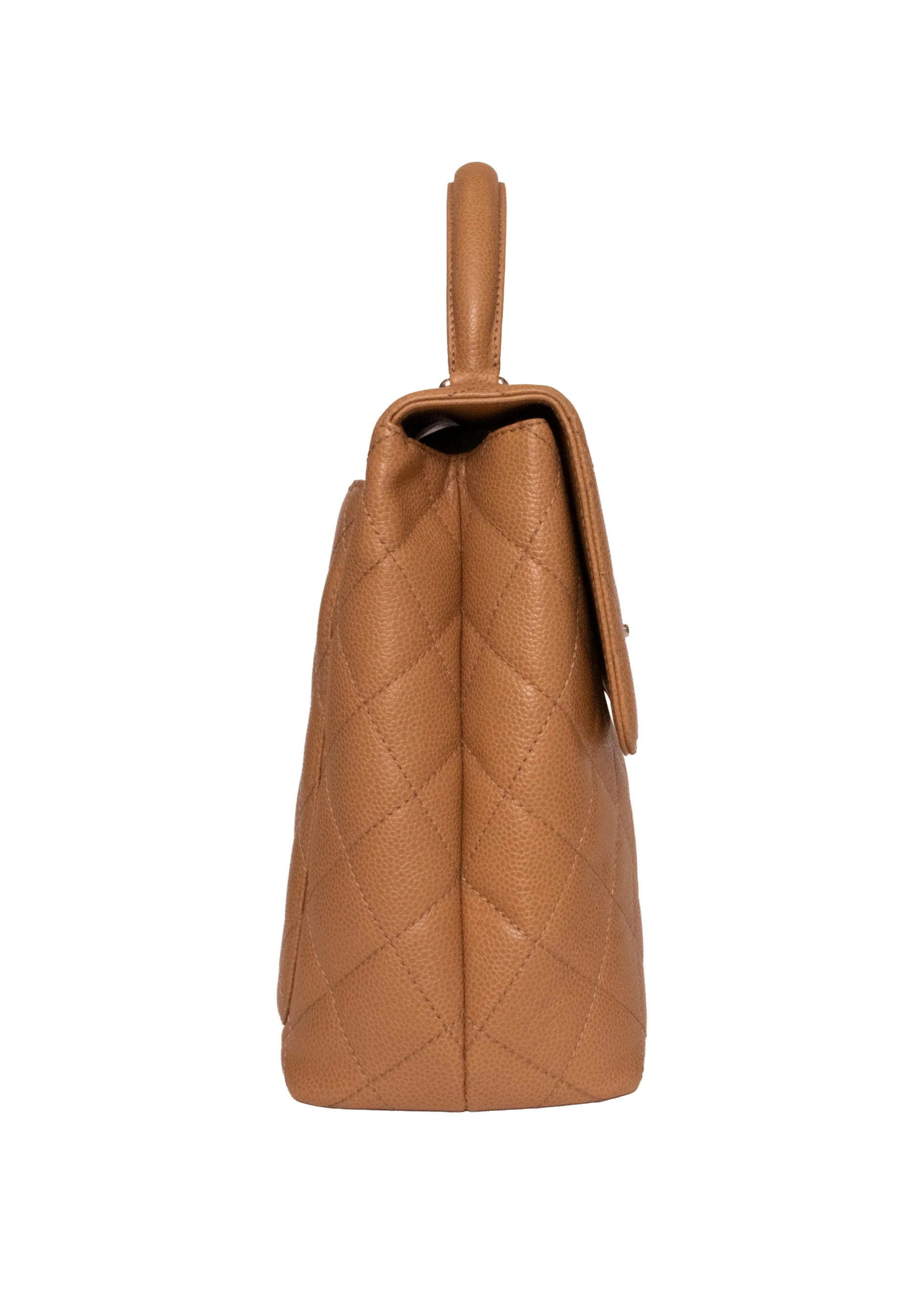 Chanel Beige Caviar Kelly Top Handle Bag 2004 - Image 3