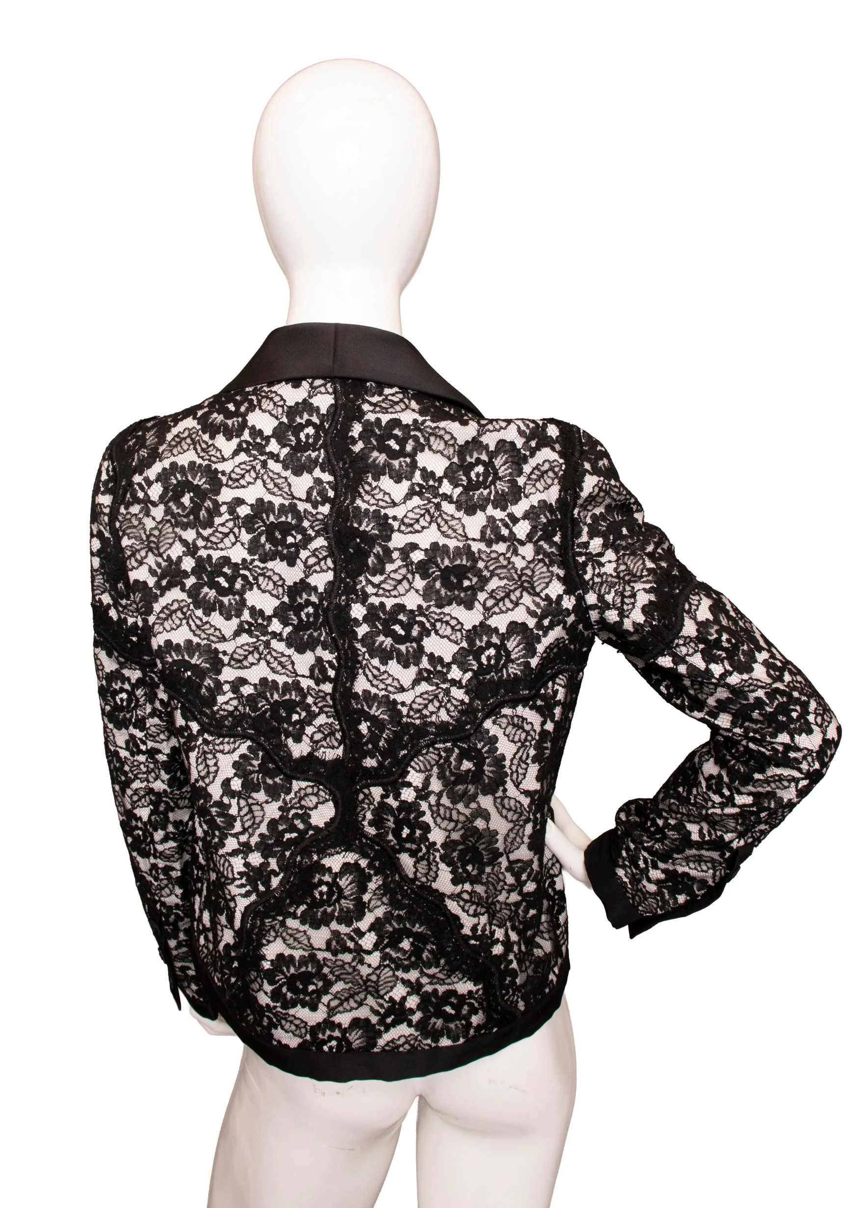 Chanel Black Lace Jacket - Image 2