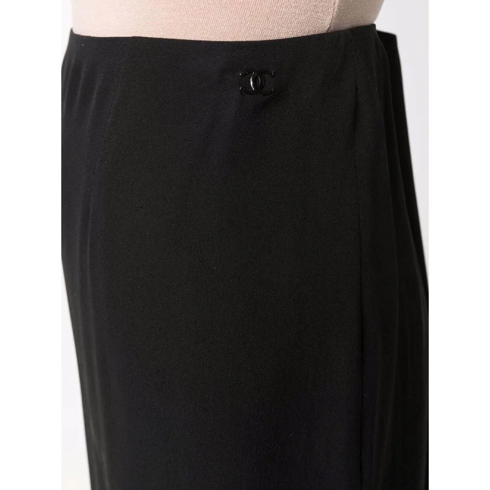 Chanel Black Silk Skirt - 2000s - Image 167