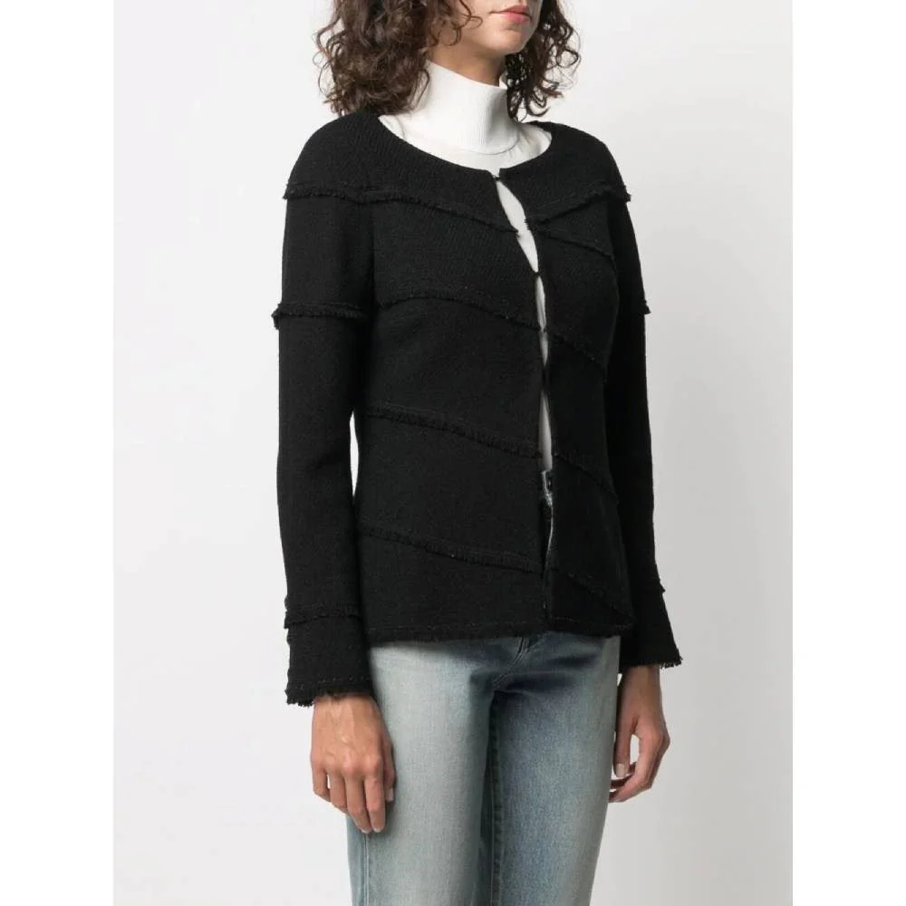 Chanel Black Wool Cardigan Jacket - 2000s - Image 177