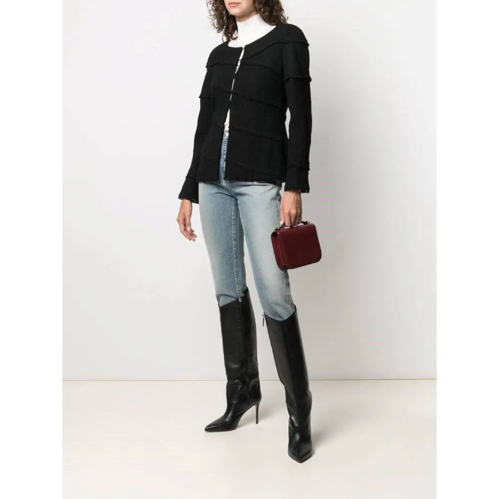 Chanel Black Wool Cardigan Jacket - 2000s - Image 218