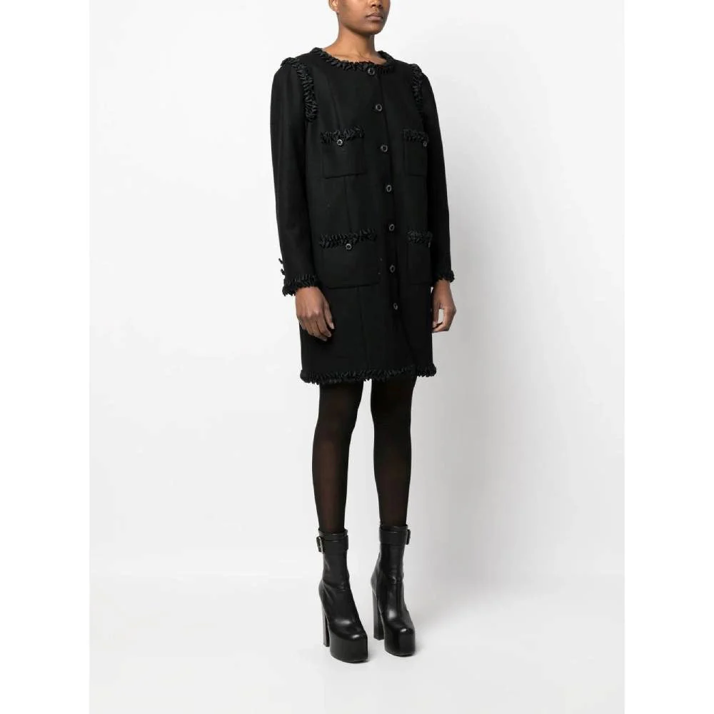 Chanel Black Wool Coat - 2000s - Image 152