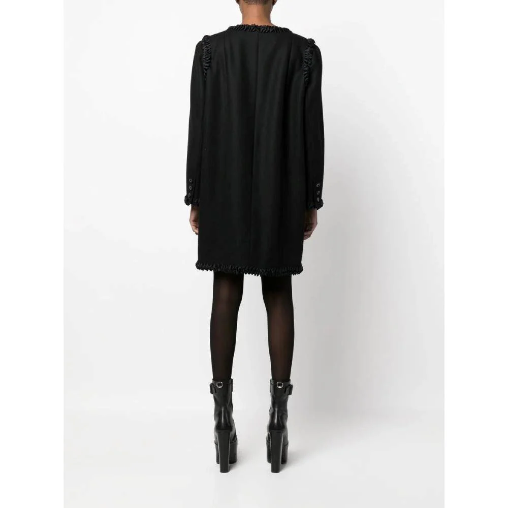 Chanel Black Wool Coat - 2000s - Image 9
