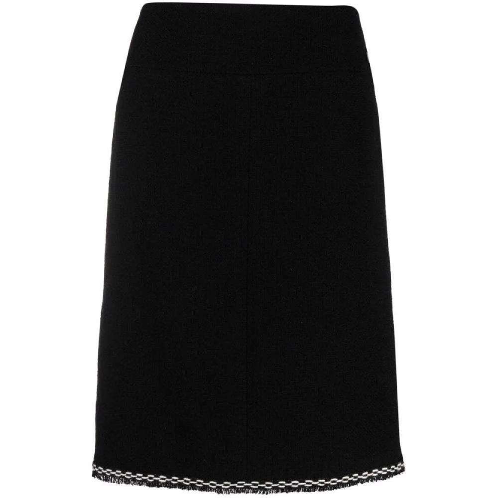 Chanel Black Wool Midi Skirt - 2000s - Image 13
