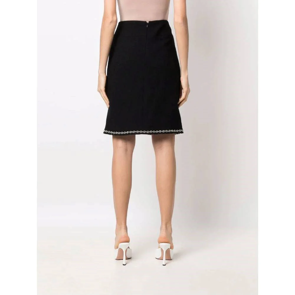 Chanel Black Wool Midi Skirt - 2000s - Image 88