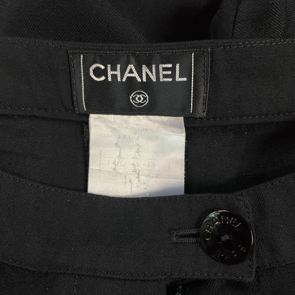 Chanel Black Wool Straight Trousers - 2000s - Image 60