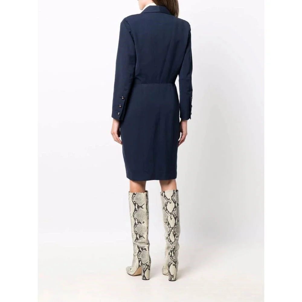 Chanel Blue Cotton Midi Dress - '80s - Image 142