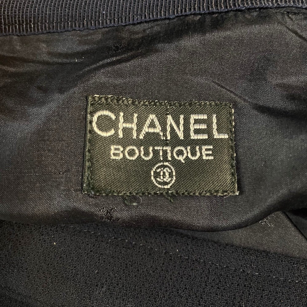 Chanel Dark Blue Wool Midi Skirt - '90s - Image 3