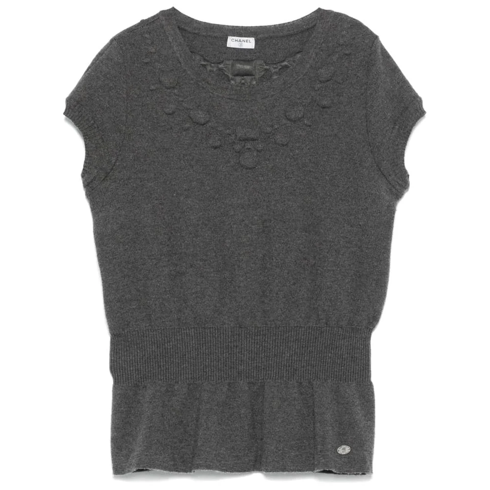 Chanel Grey Wool Top - 2010s - Image 5