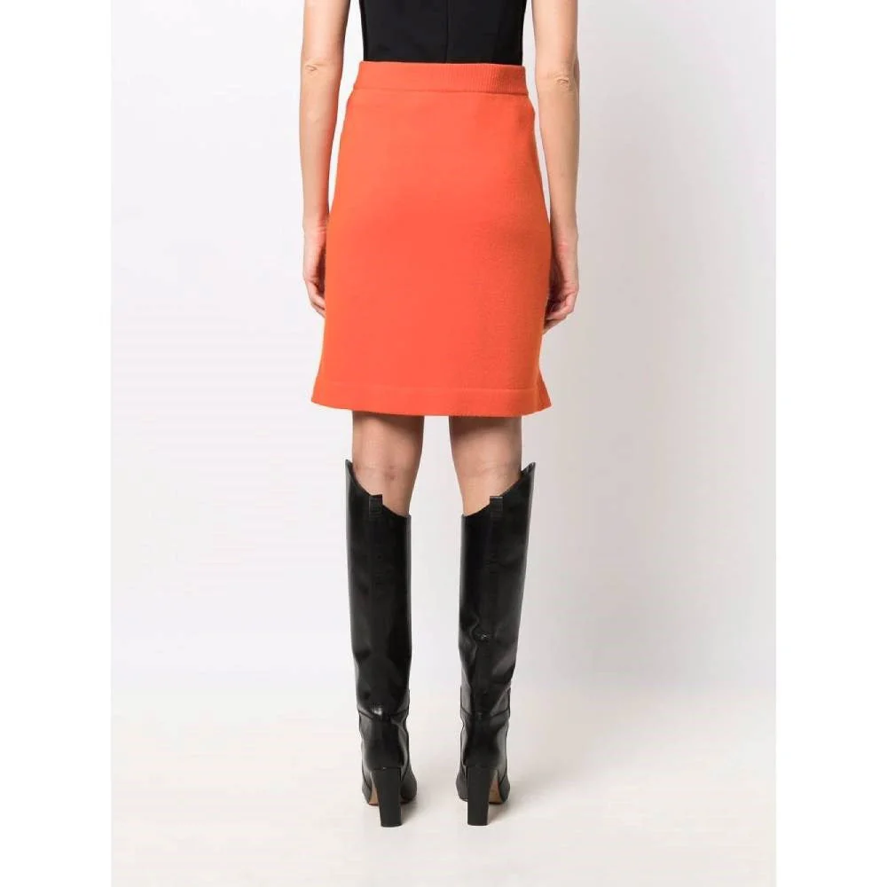 Chanel Orange Cashmere Miniskirt - '80s - Image 160