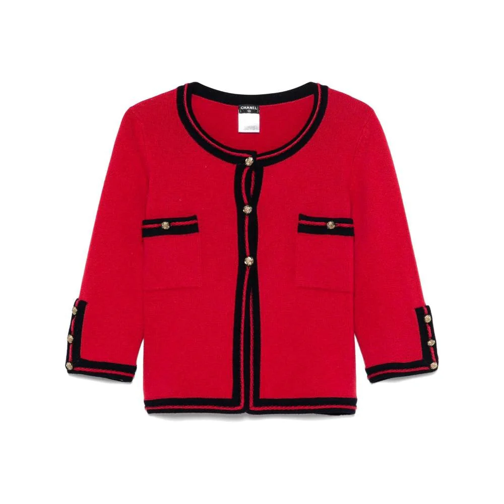 Chanel Red Cashmere Cardigan - 2010s - Image 181