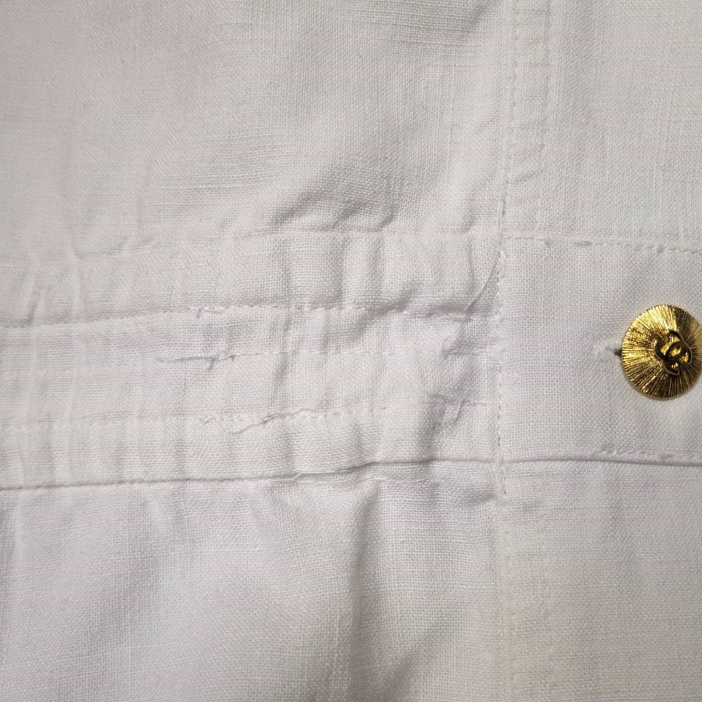 Chanel White Double Breasted Linen Jacket - '90s - Image 180
