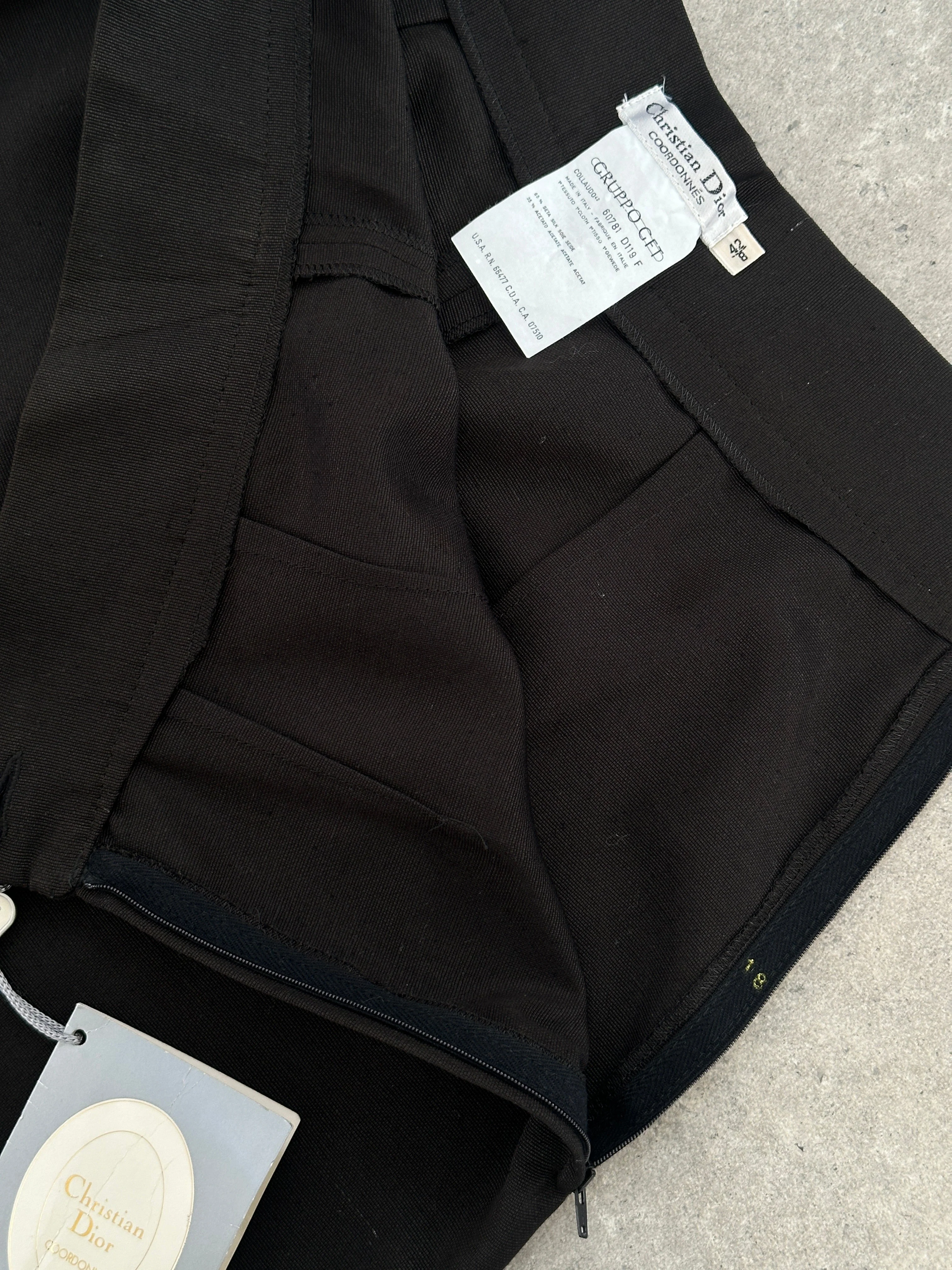 Christian Dior Coordonnes 1990s Silk Tapered Leg Trousers - W24 - Image 21