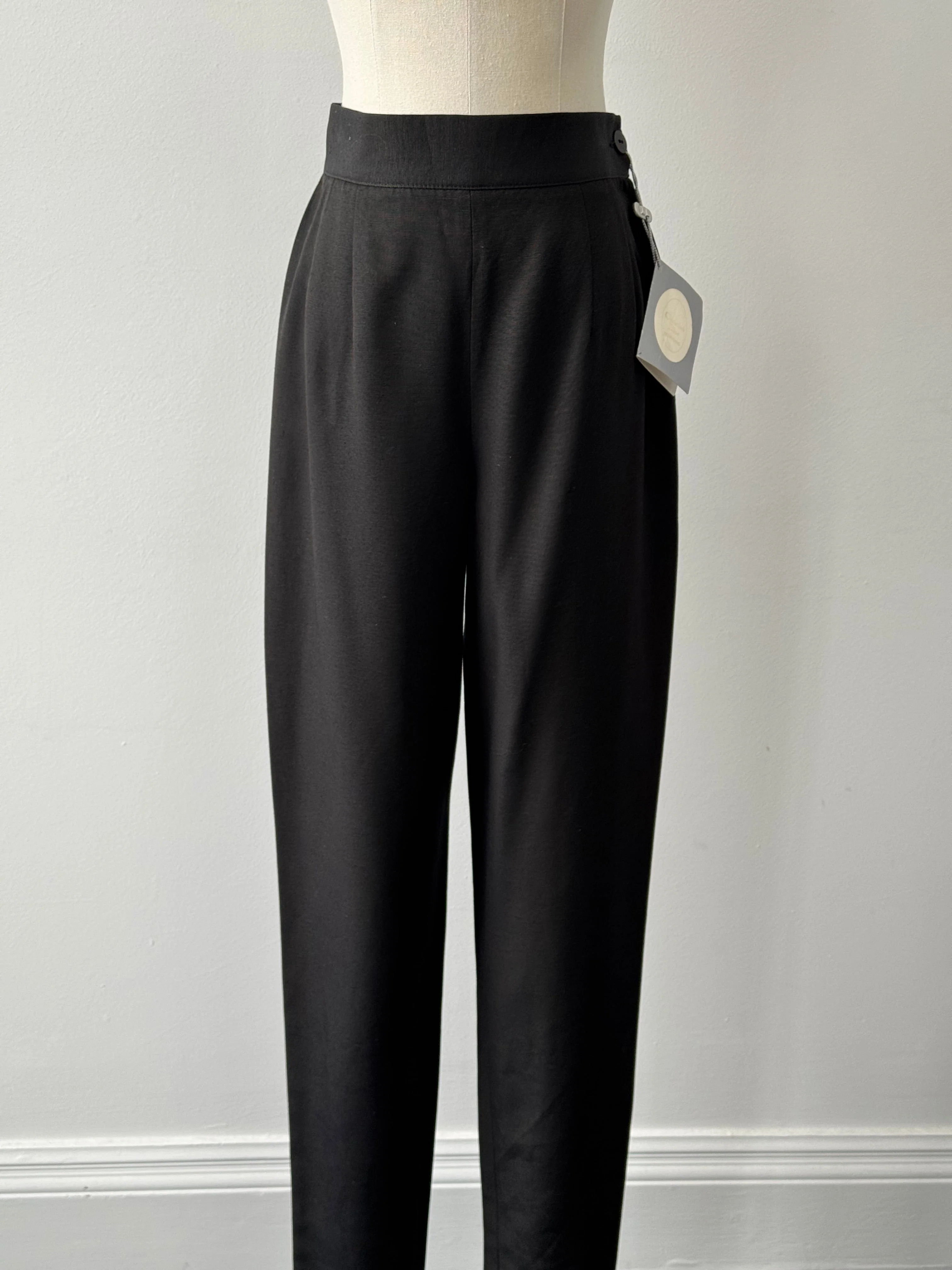 Christian Dior Coordonnes 1990s Silk Tapered Leg Trousers - W24 - Image 28