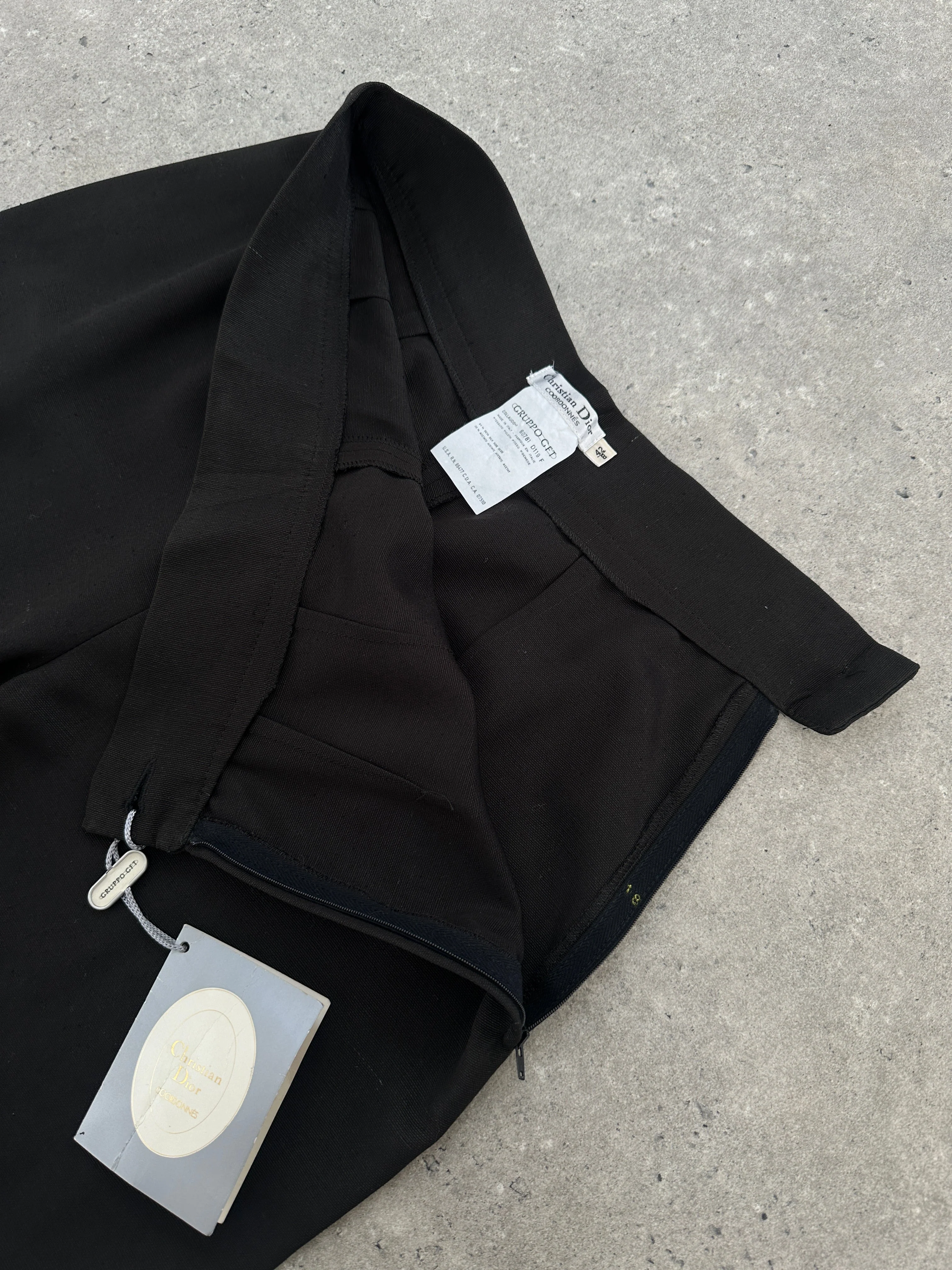 Christian Dior Coordonnes 1990s Silk Tapered Leg Trousers - W24 - Image 7