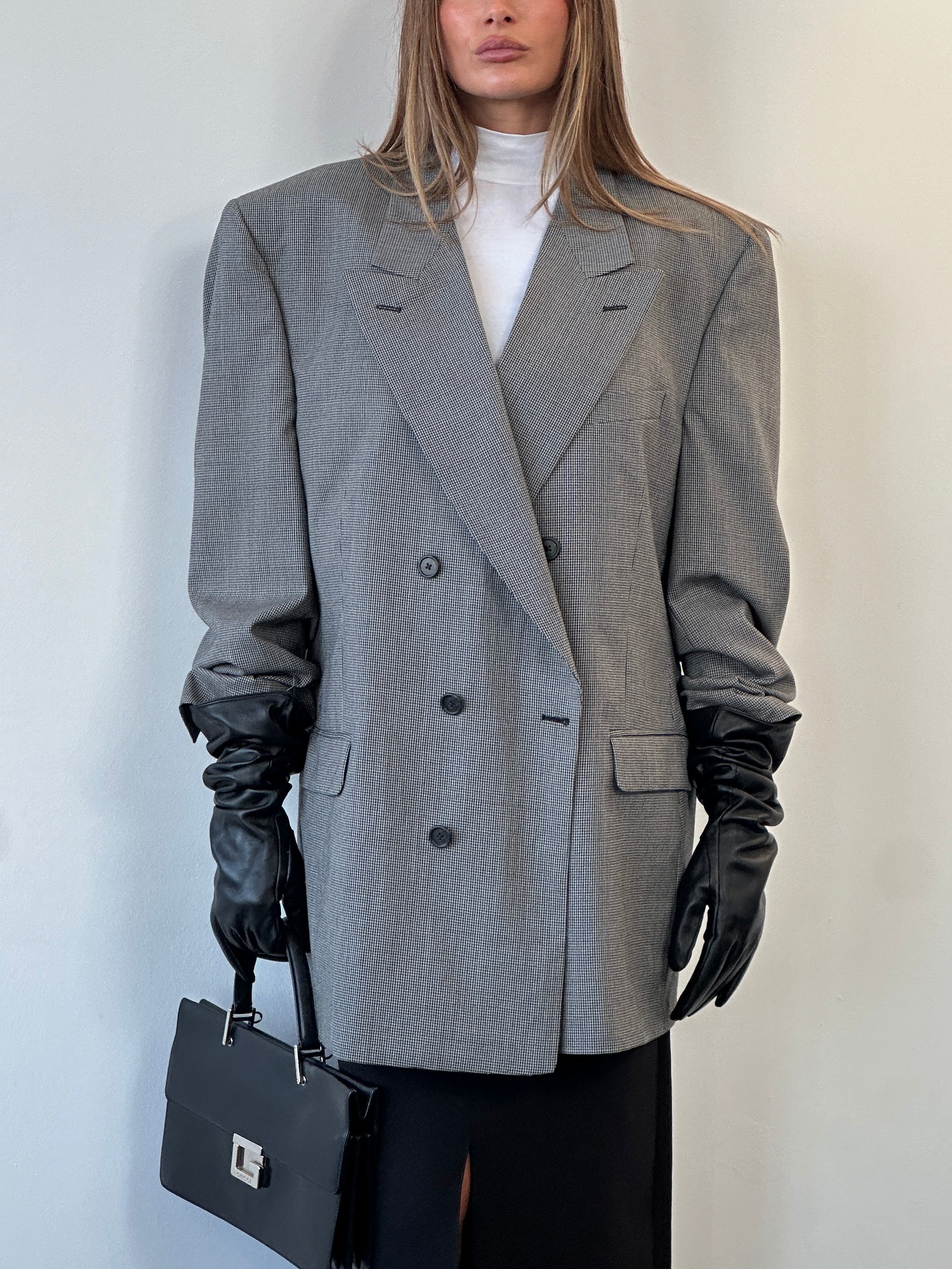 Christian Dior Monsieur 1980s Pure Wool Houndstooth Blazer - 48R/XXL - Image 4