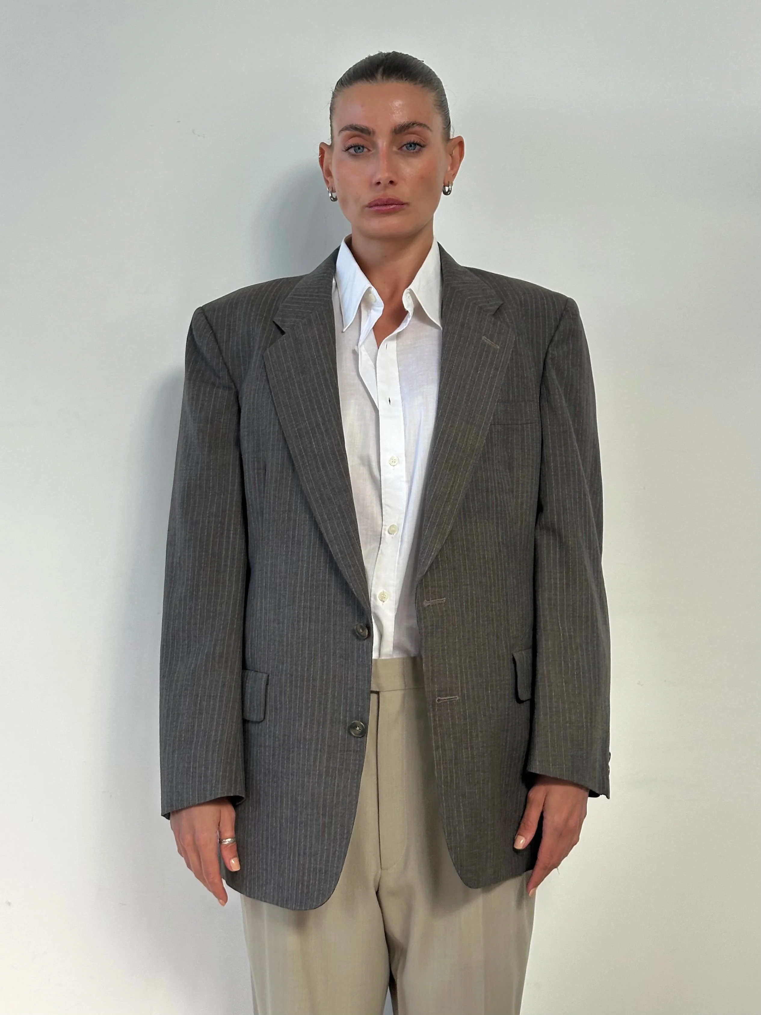 Christian Dior Monsieur 80s Stripe Single Breasted Blazer - 40R/M - Image 10
