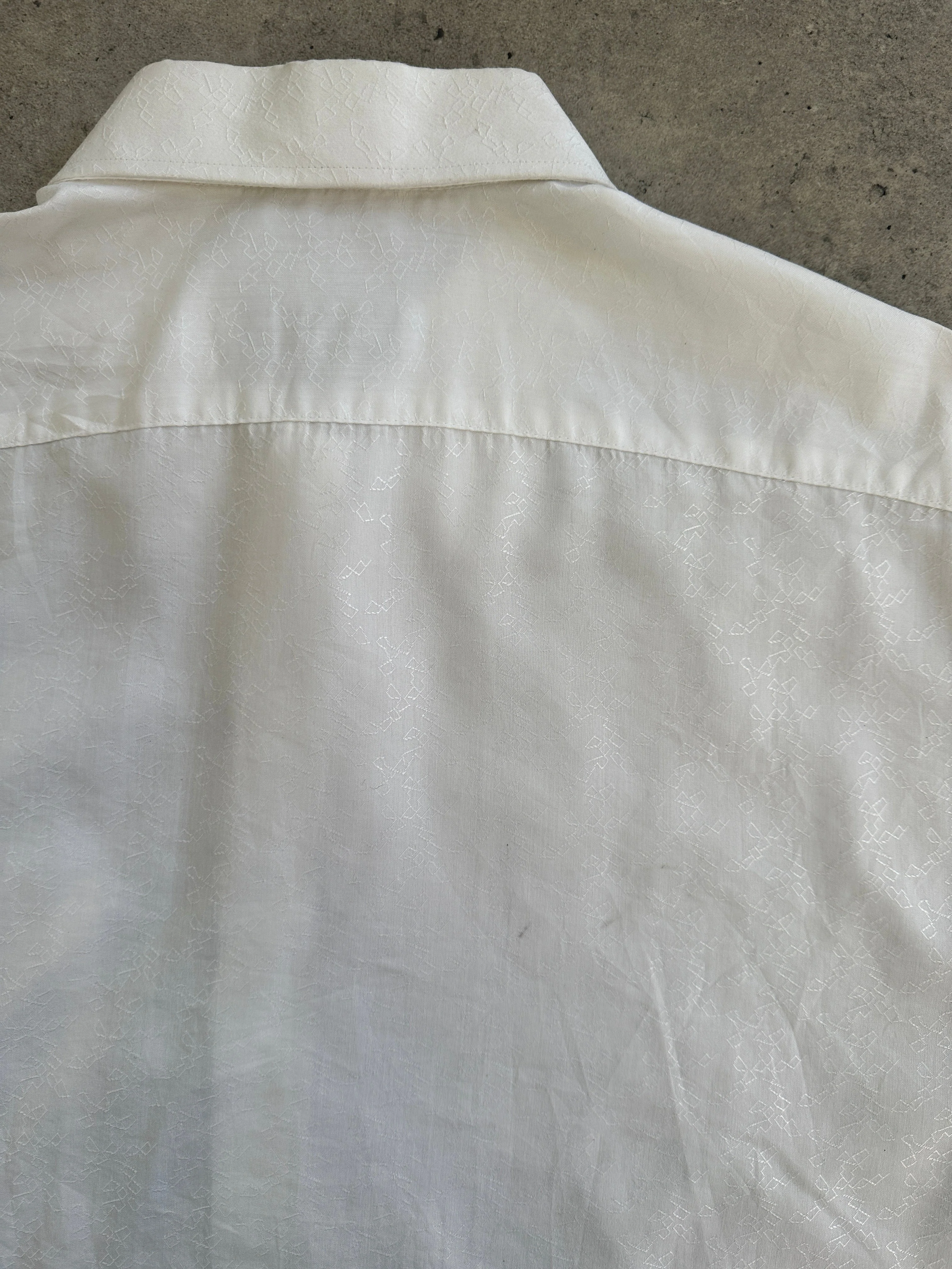Christian Dior Monsieur Paris 1990s Cotton Textured Logo Shirt - M/L - Image 8