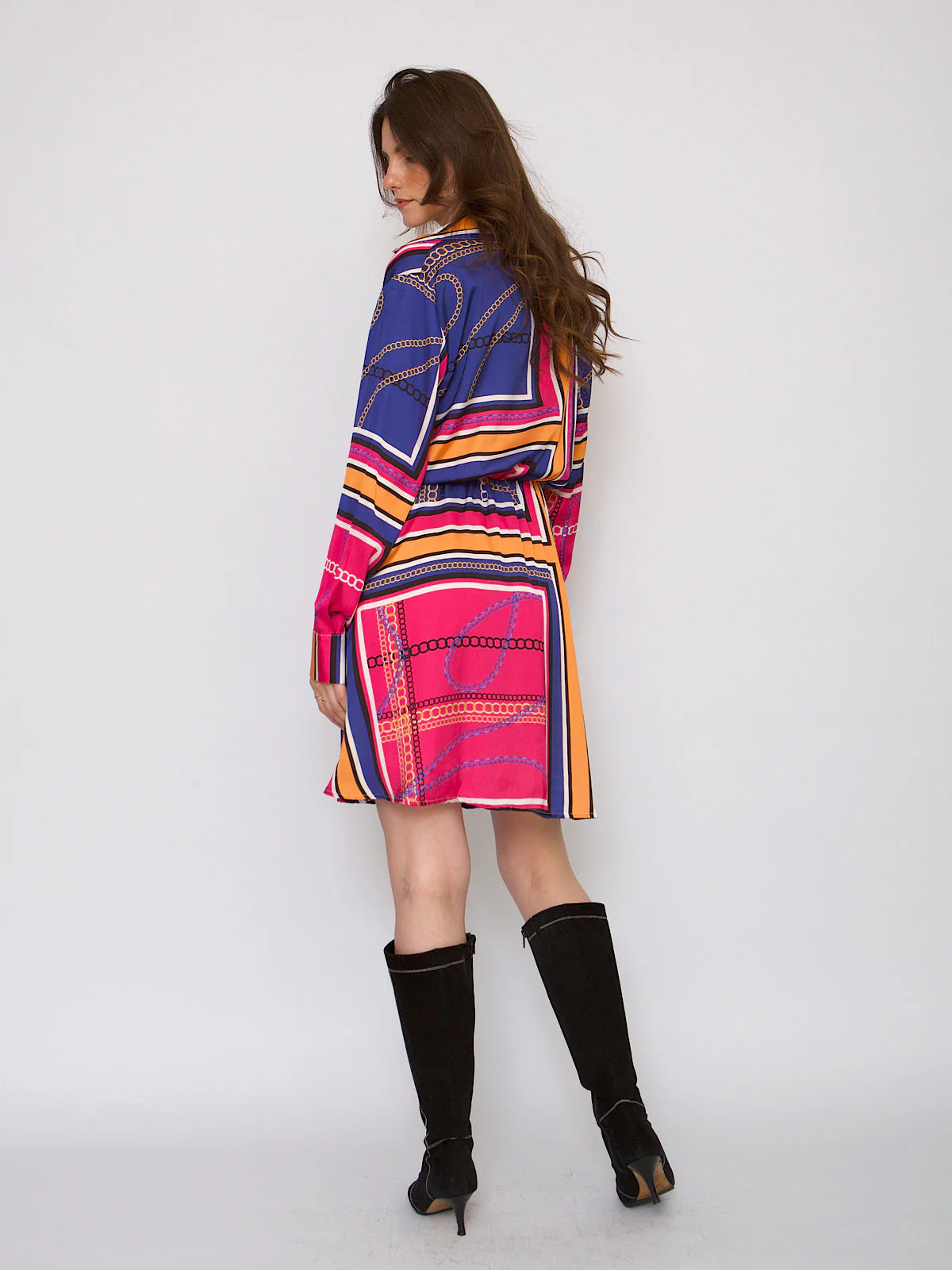 Colourful party scarf dress shirt collar - Image 5