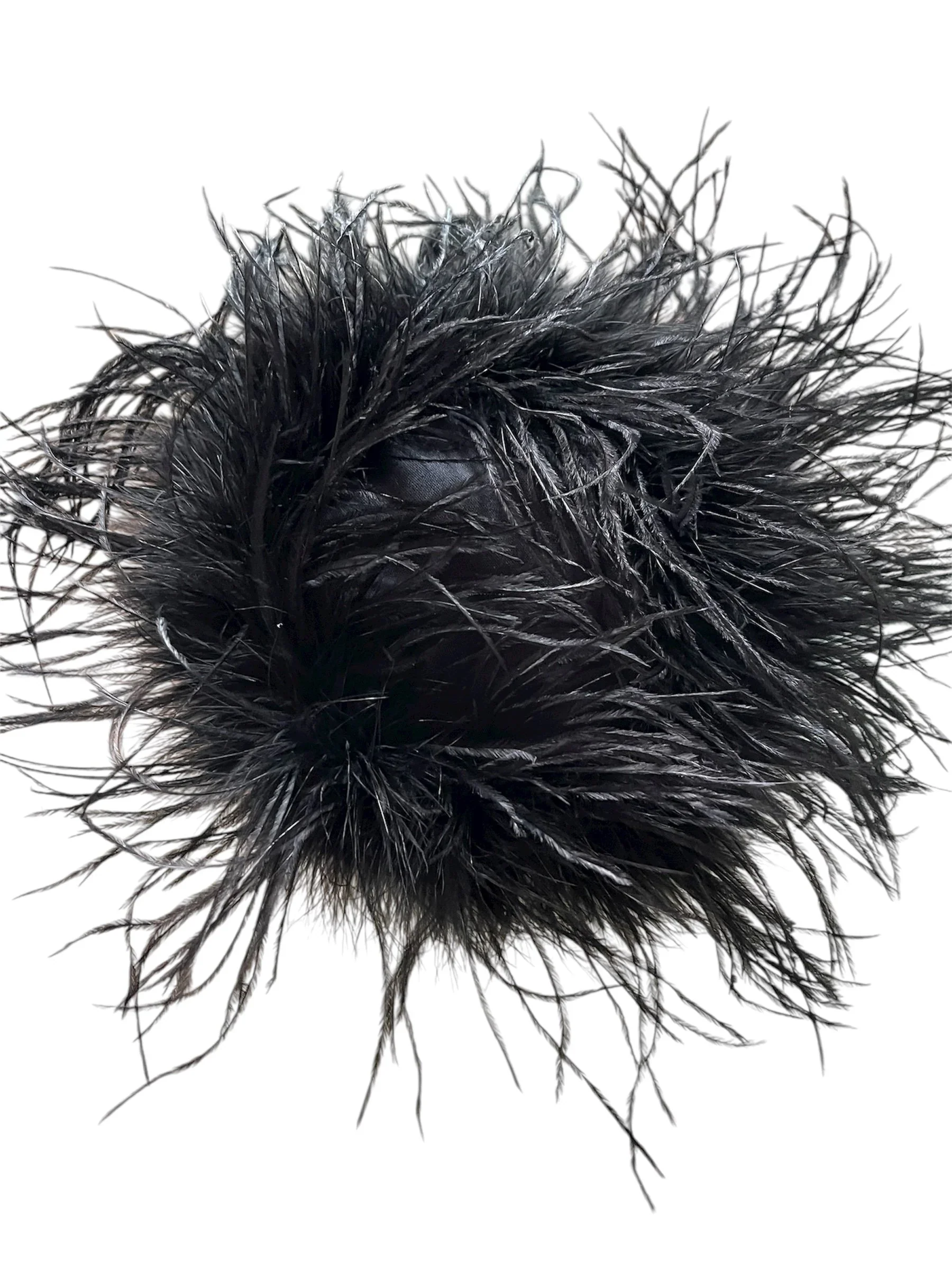 Connor Black Ostrich Feather Fascinator Hat