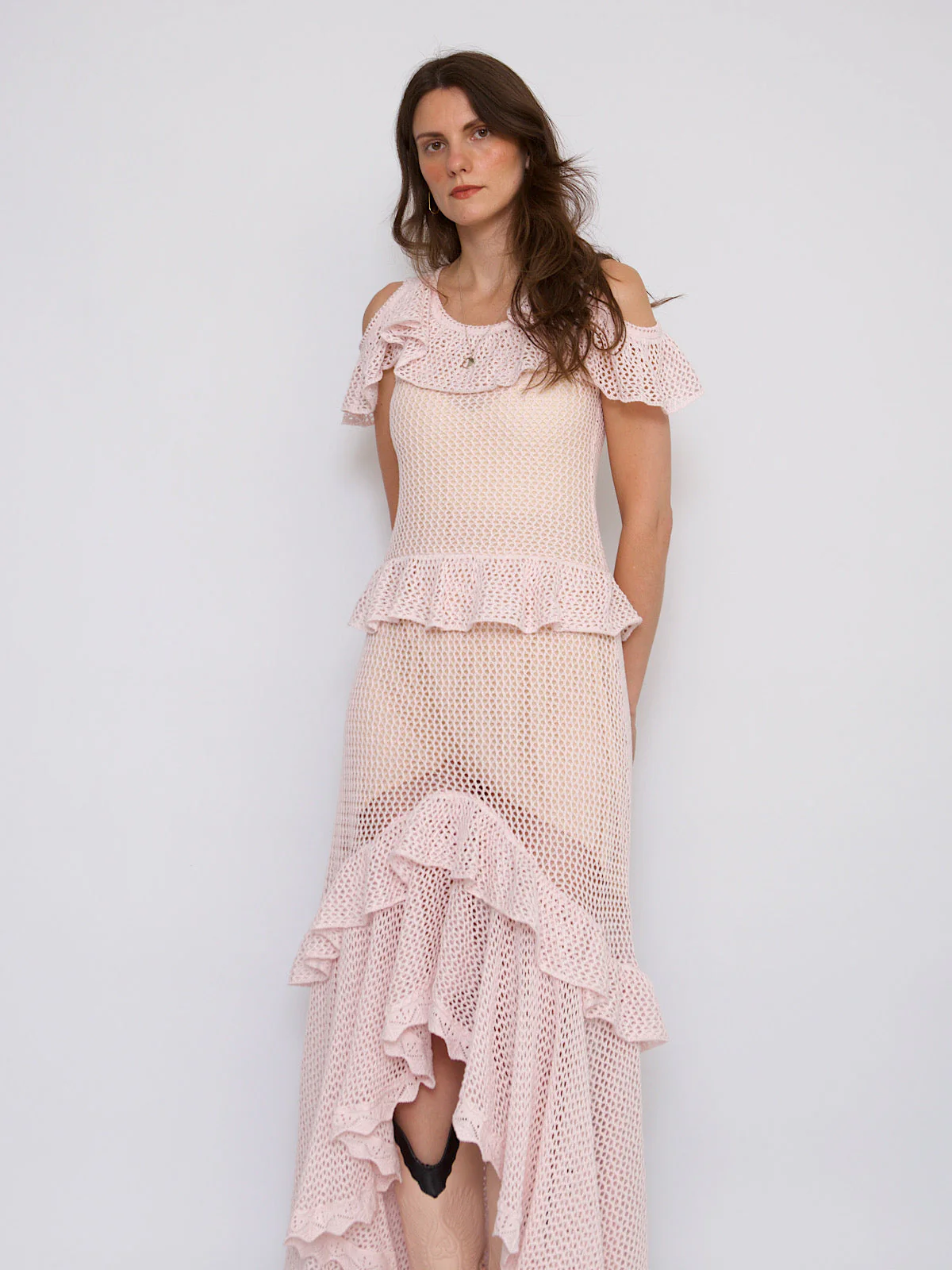 Crochet summer dress pastel pink by Cecilia Prado - Image 3